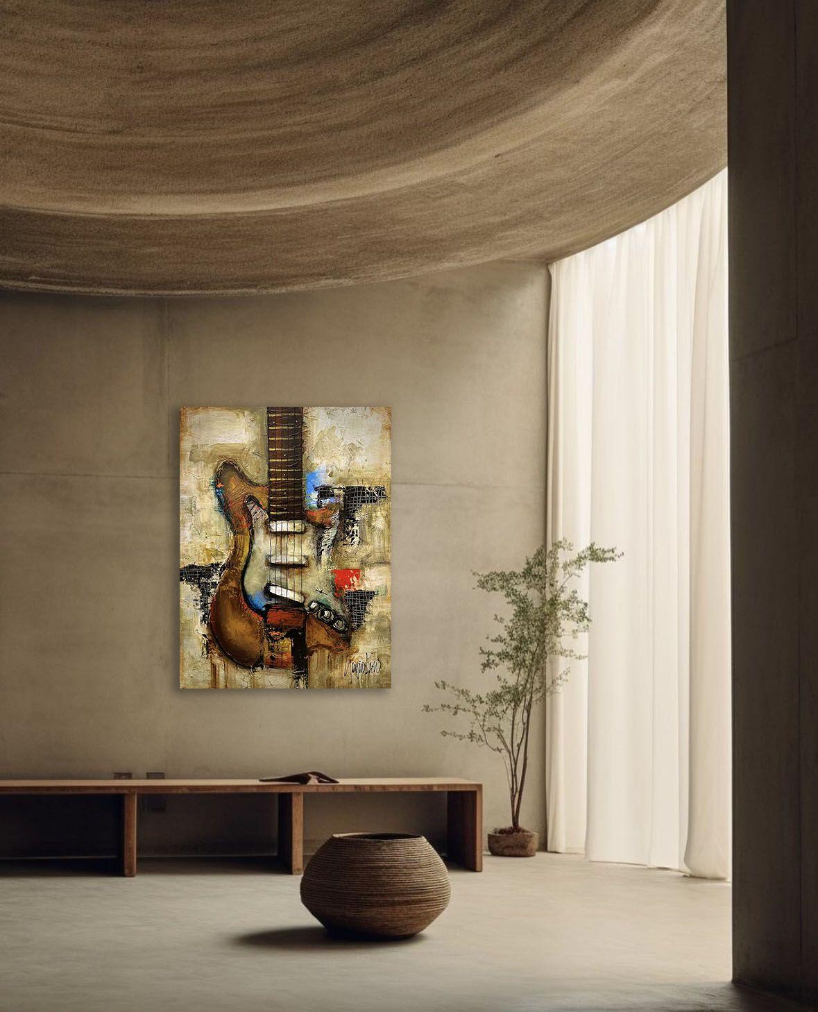 Motivo, Pintura, Acrílico sobre lienzo - Abstract Painting Marrón de Sergio Lazo