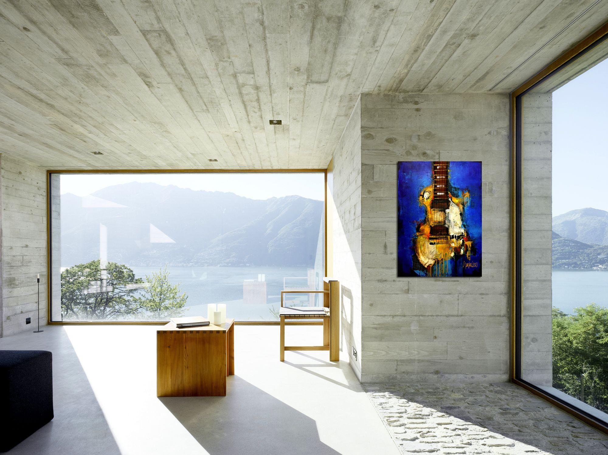 The Truth, Painting, Acrylic on Canvas - Purple Abstract Painting by Sergio Lazo