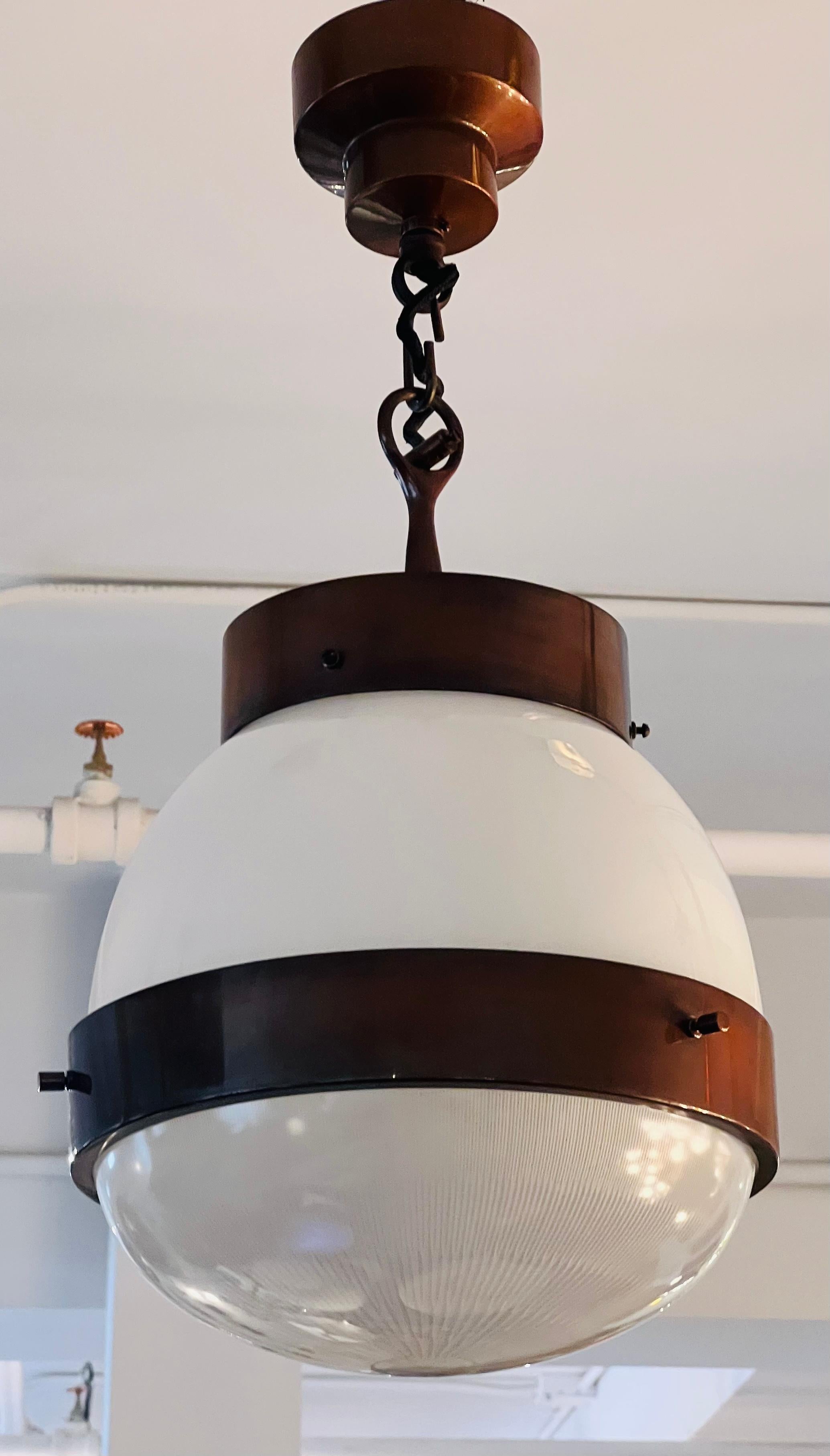 Mid-Century Modern Sergio Mazza Artemide Italian 1960s Gamma Pendant Lamp Midcentury For Sale