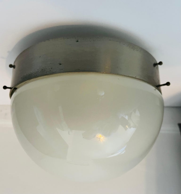 Mid-Century Modern Sergio Mazza Artemis Clio Flush Ceiling Light 1960 Italian Mid-Century For Sale