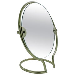 Sergio Mazza Attrib. Brass Table Mirror, Italy, 1960s Sergio Mazza Attrib. Brass Table Mirror, Italy, 1960s