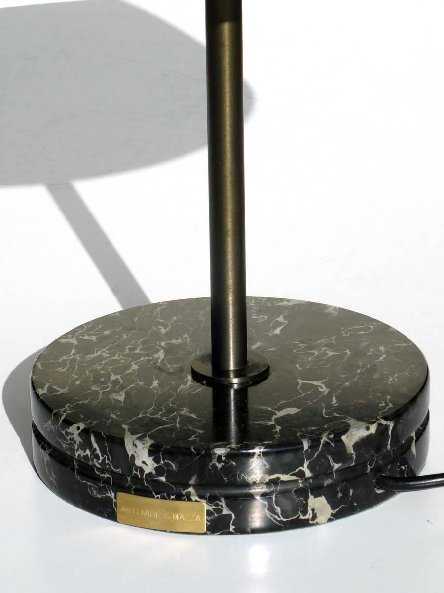 Mid-20th Century Sergio Mazza by Artemide Marble Glass Italian Design Table Lamp, 1960s