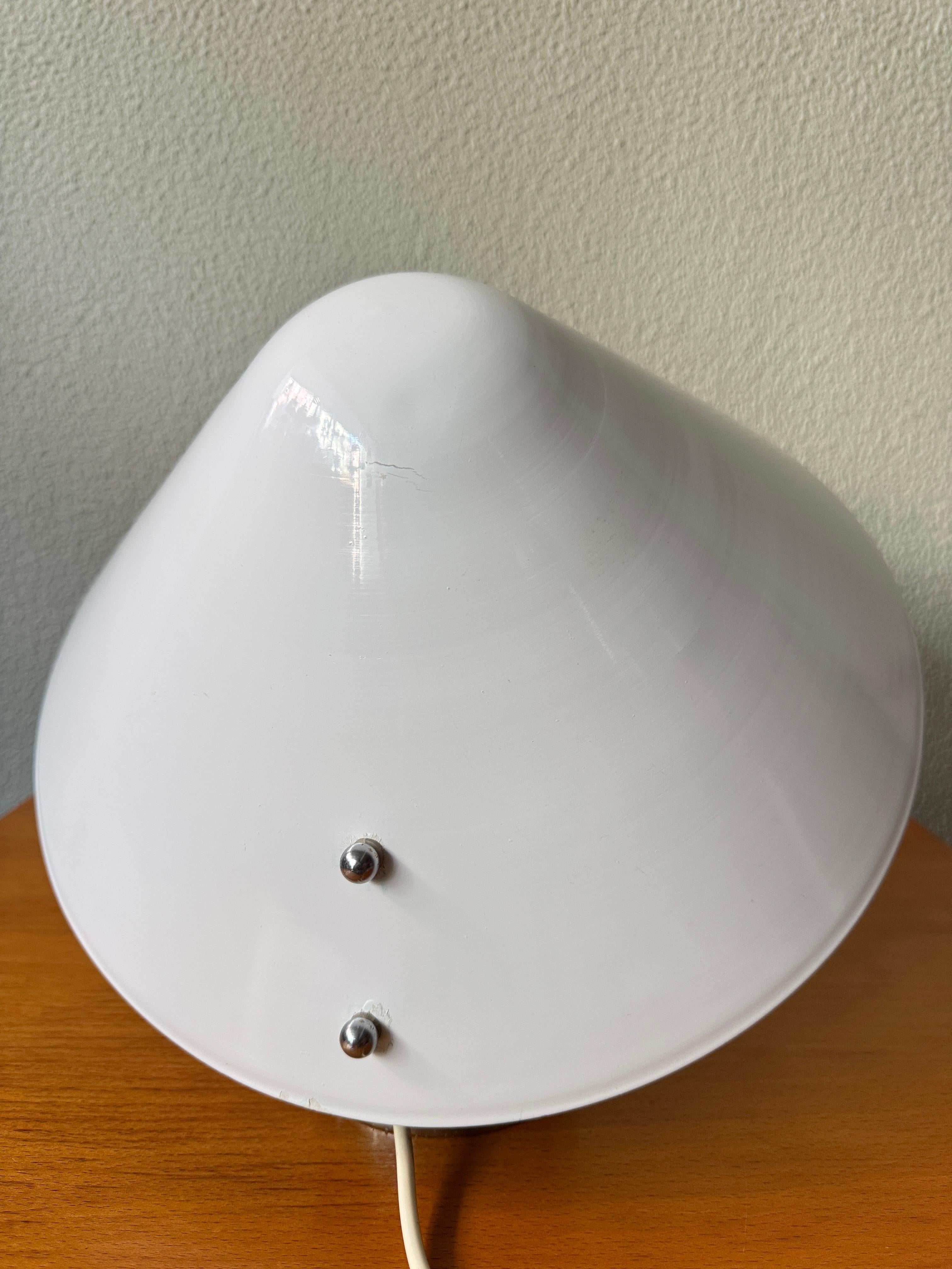 Sergio Mazza Chioccio Weiß Aluminium Chrom Tischlampe Quattrifolio 1970er Jahre Italien im Angebot 9