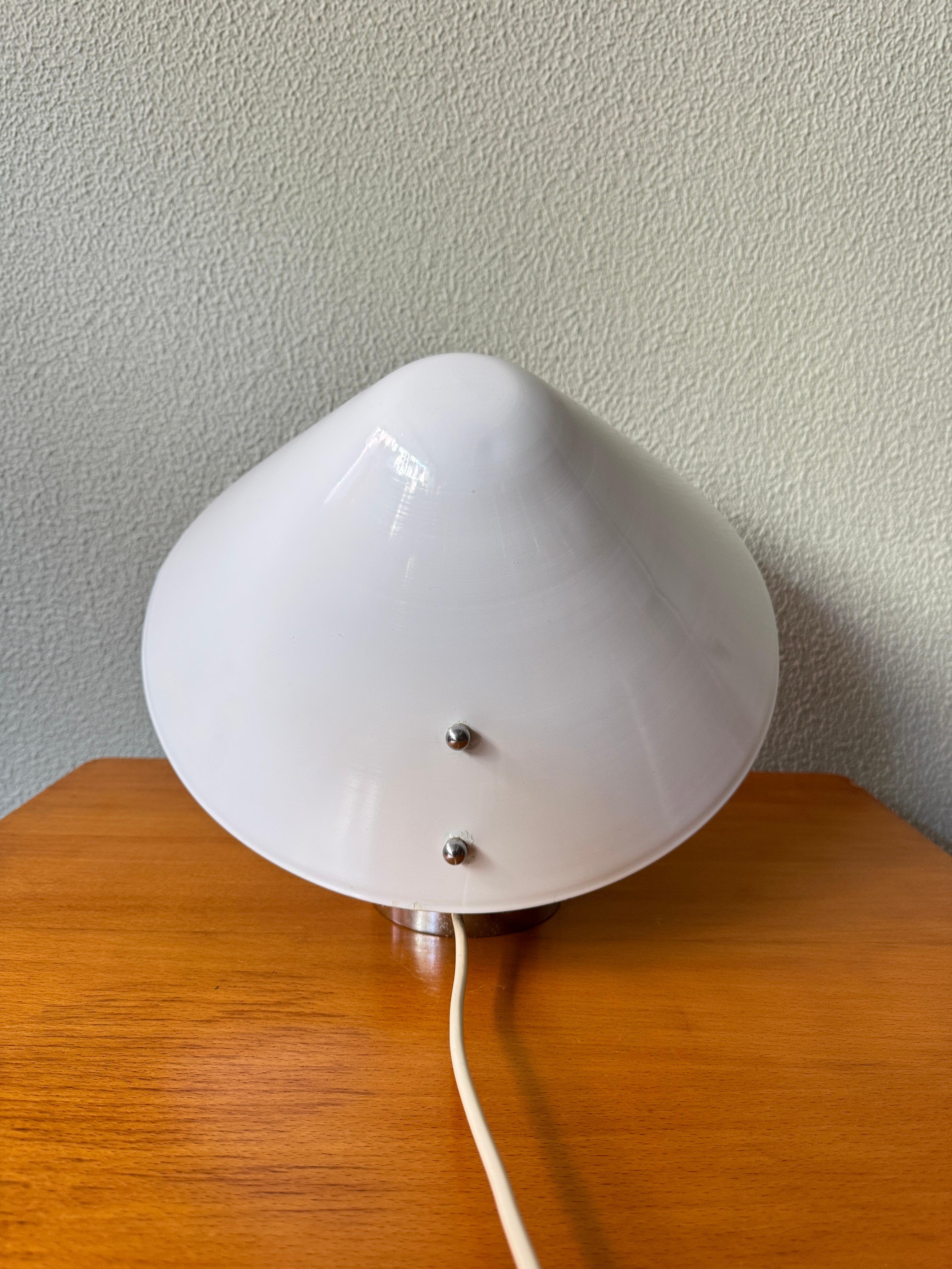 Sergio Mazza Chioccio Weiß Aluminium Chrom Tischlampe Quattrifolio 1970er Jahre Italien im Angebot 2