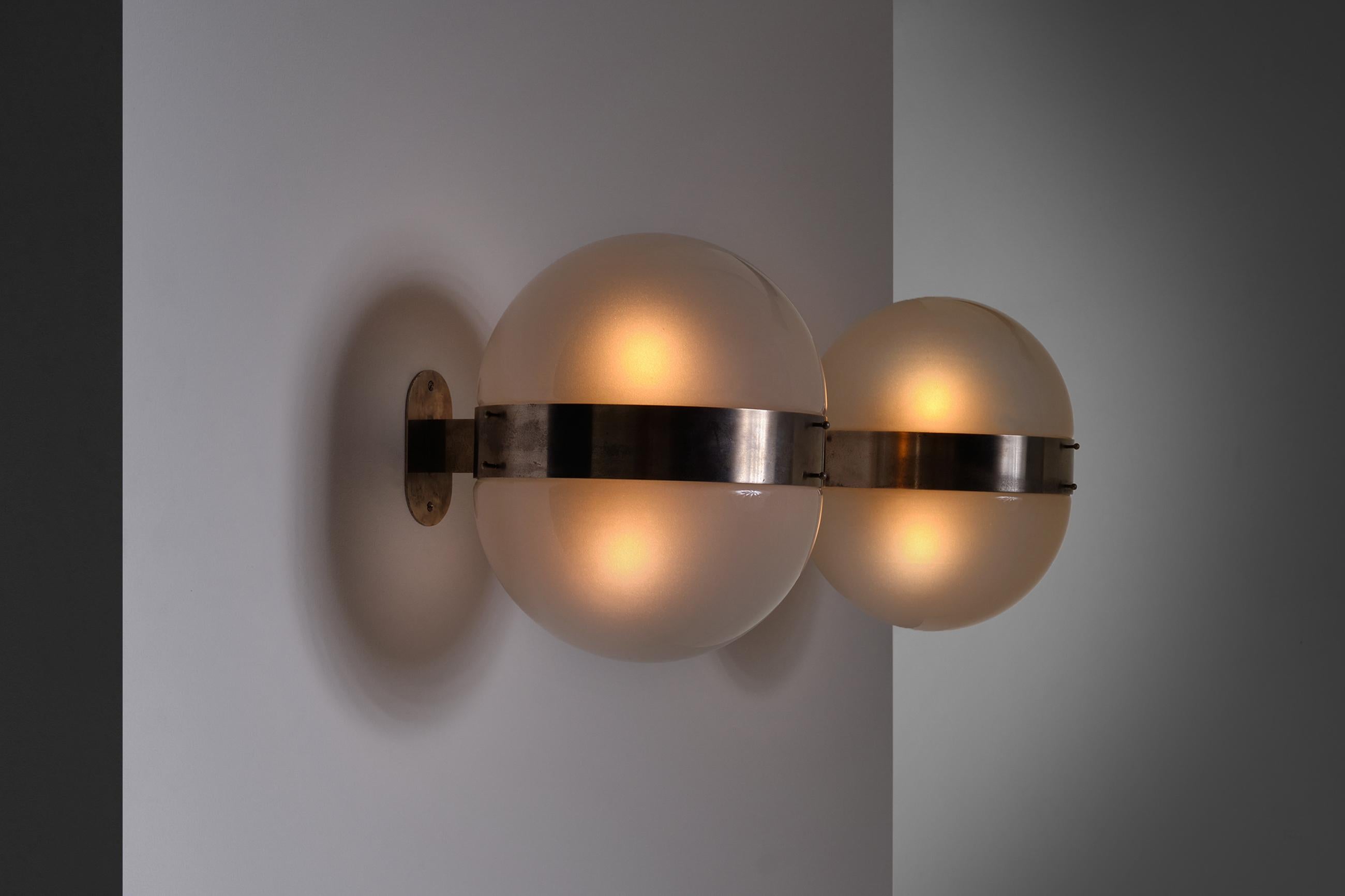 Mid-Century Modern Sergio Mazza Clio Wall Lamps Fro Artemide, Italy 1960s, Set of Two