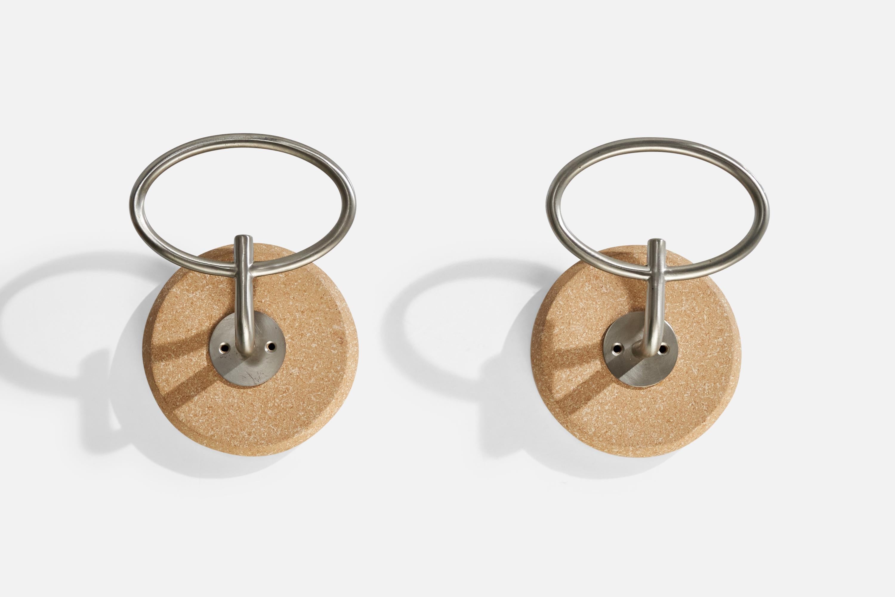 Italian Sergio Mazza, Coat Hangers, Steel, Wood, Italy, 1960s For Sale