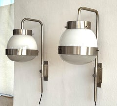 Sergio Mazza Delta Wall Sconces by Artemide, Italy, 1960s