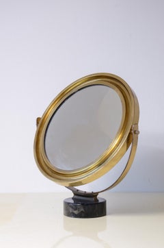 Specchio da tavolo in ottone Eleg di Sergio Mazza