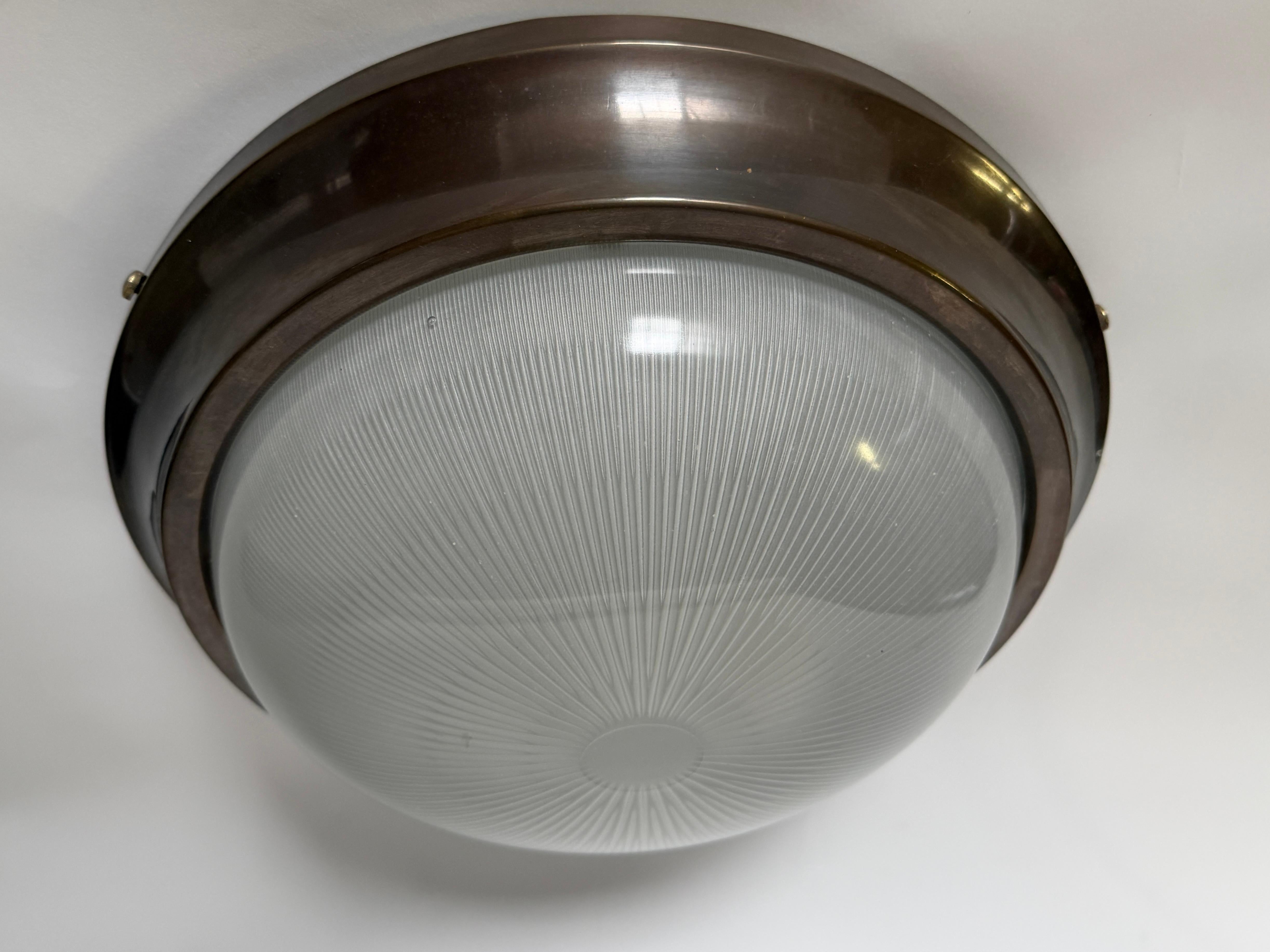 Laiton Plafonnier à encastrer Sergio Mazza, Italie vers 1960 en vente