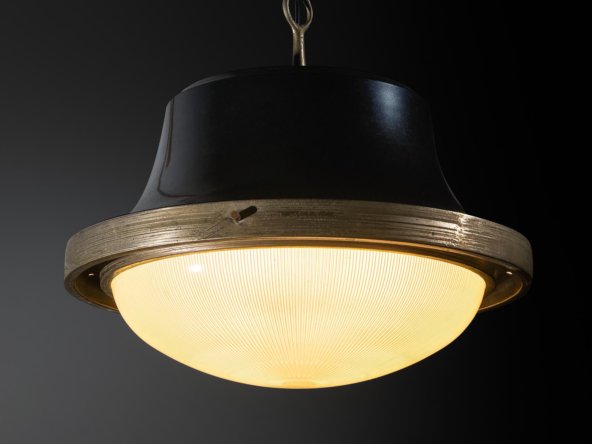 Sergio Mazza for Artemide Bespoke Wall Light in Nickel Glass Walnut 1960s For Sale 1