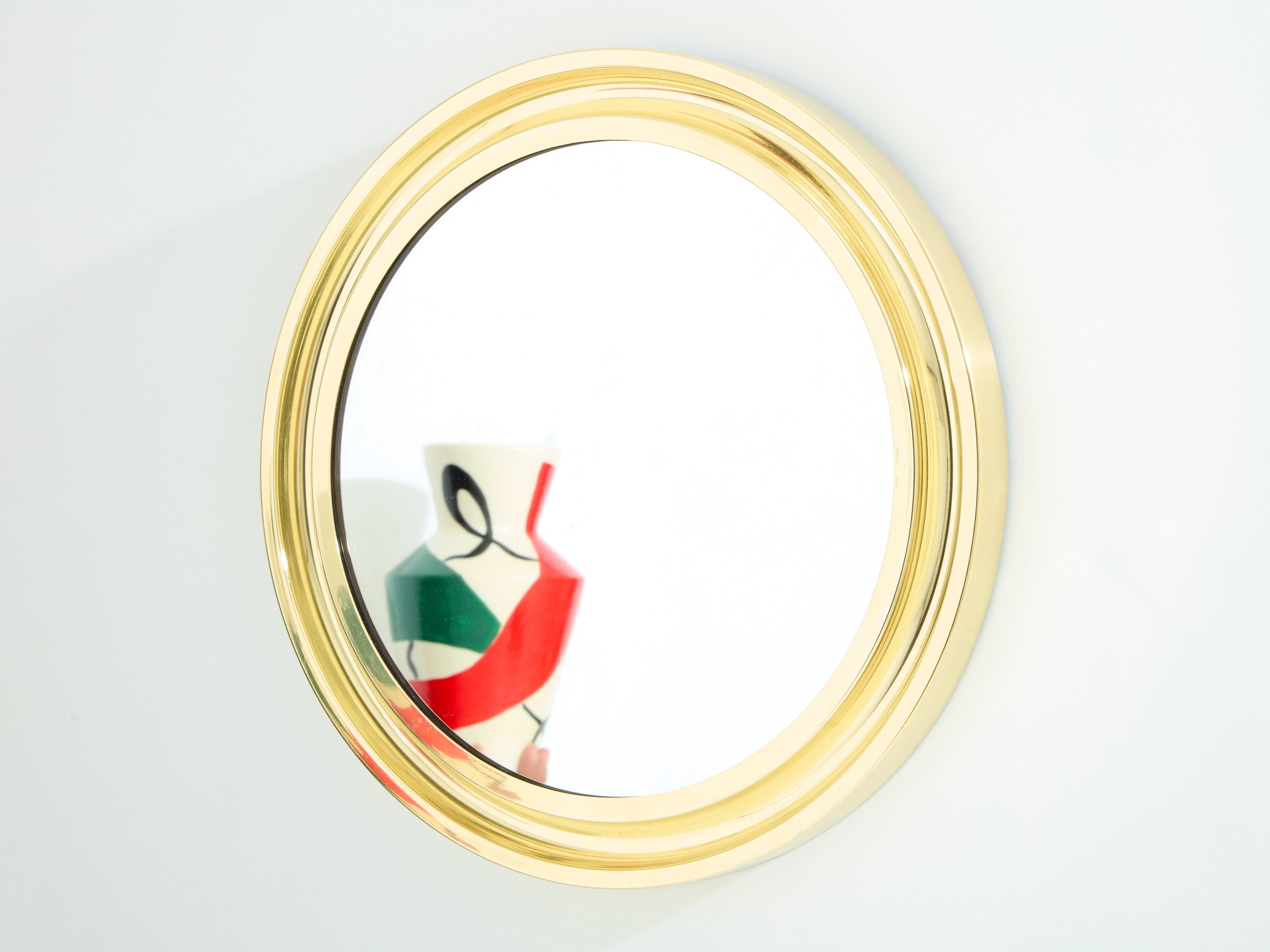 Ottone Sergio Mazza per Artemide specchio in ottone 1960s in vendita