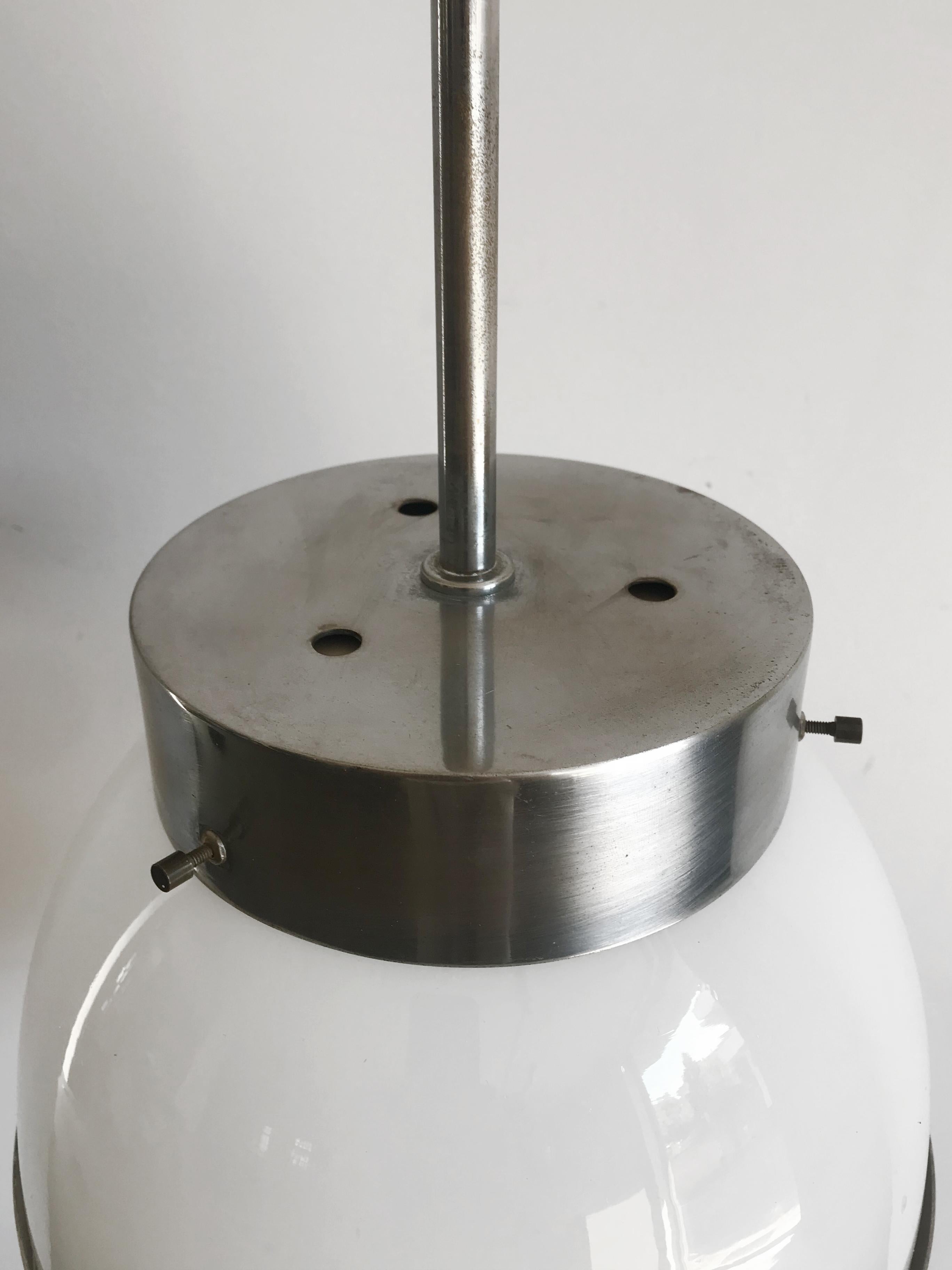 Mid-Century Modern Sergio Mazza for Artemide Italian Glass Pendant Lamp, 1960s
