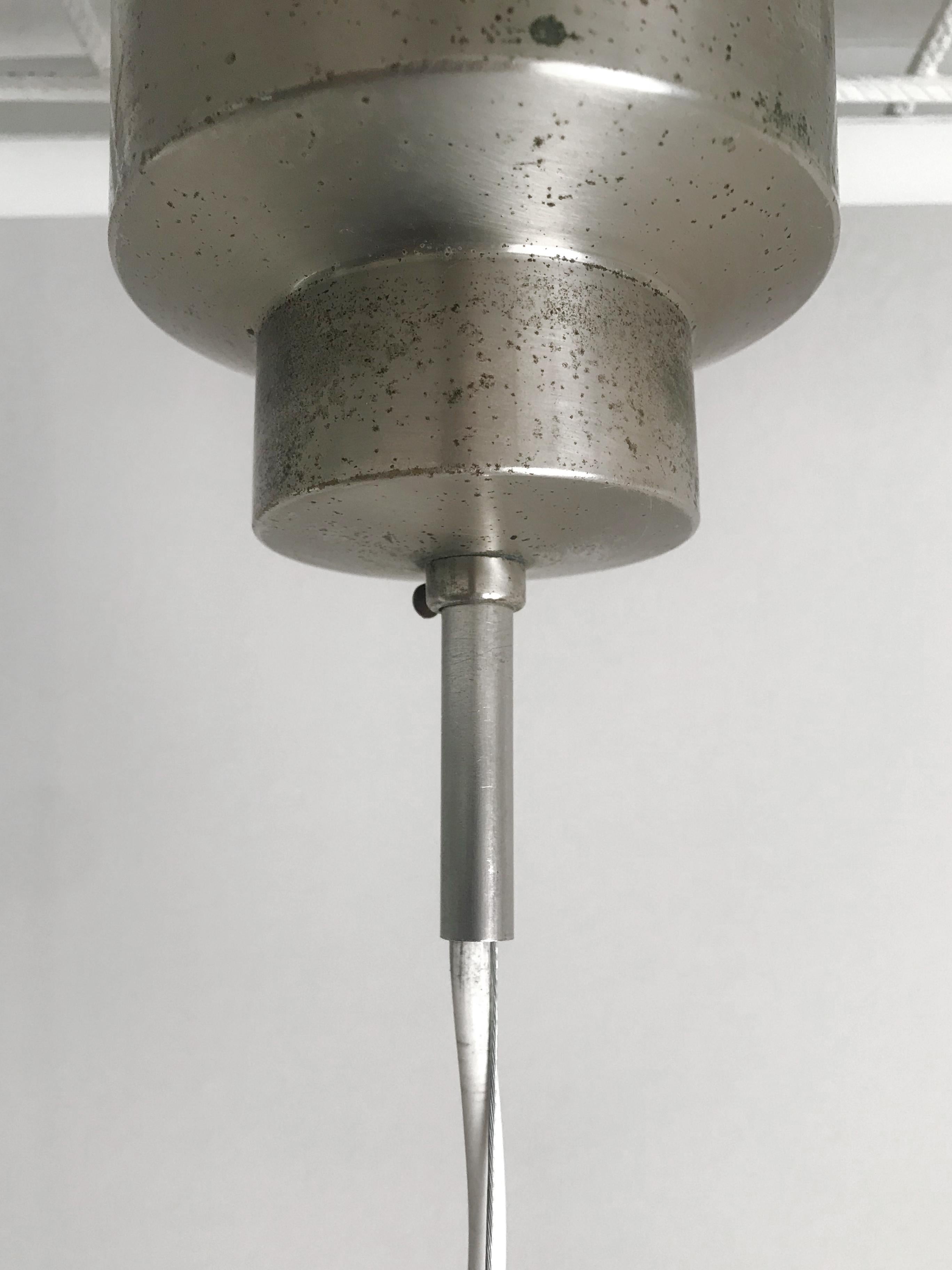 Metal Sergio Mazza for Artemide Italian Glass Pendant Lamp, 1960s