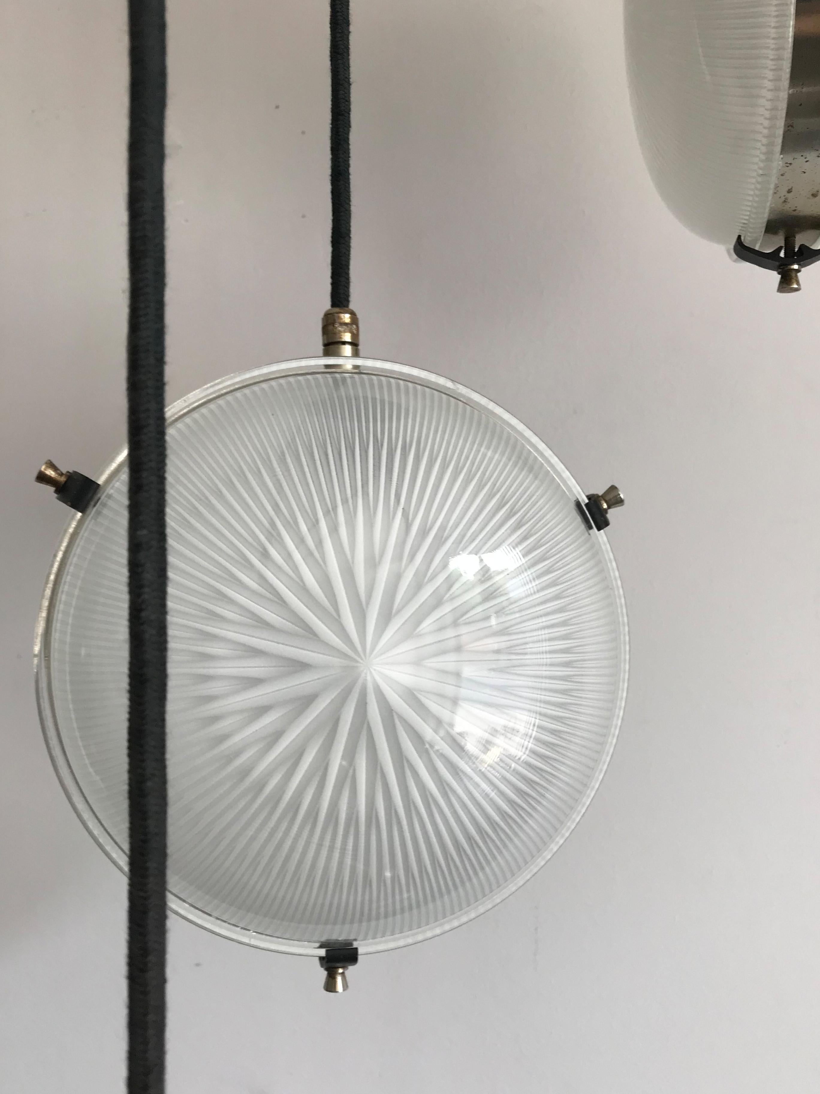 Sergio Mazza for Artemide Italian Mid-Century Modern Glass Pendant Lamp, 1960s For Sale 6