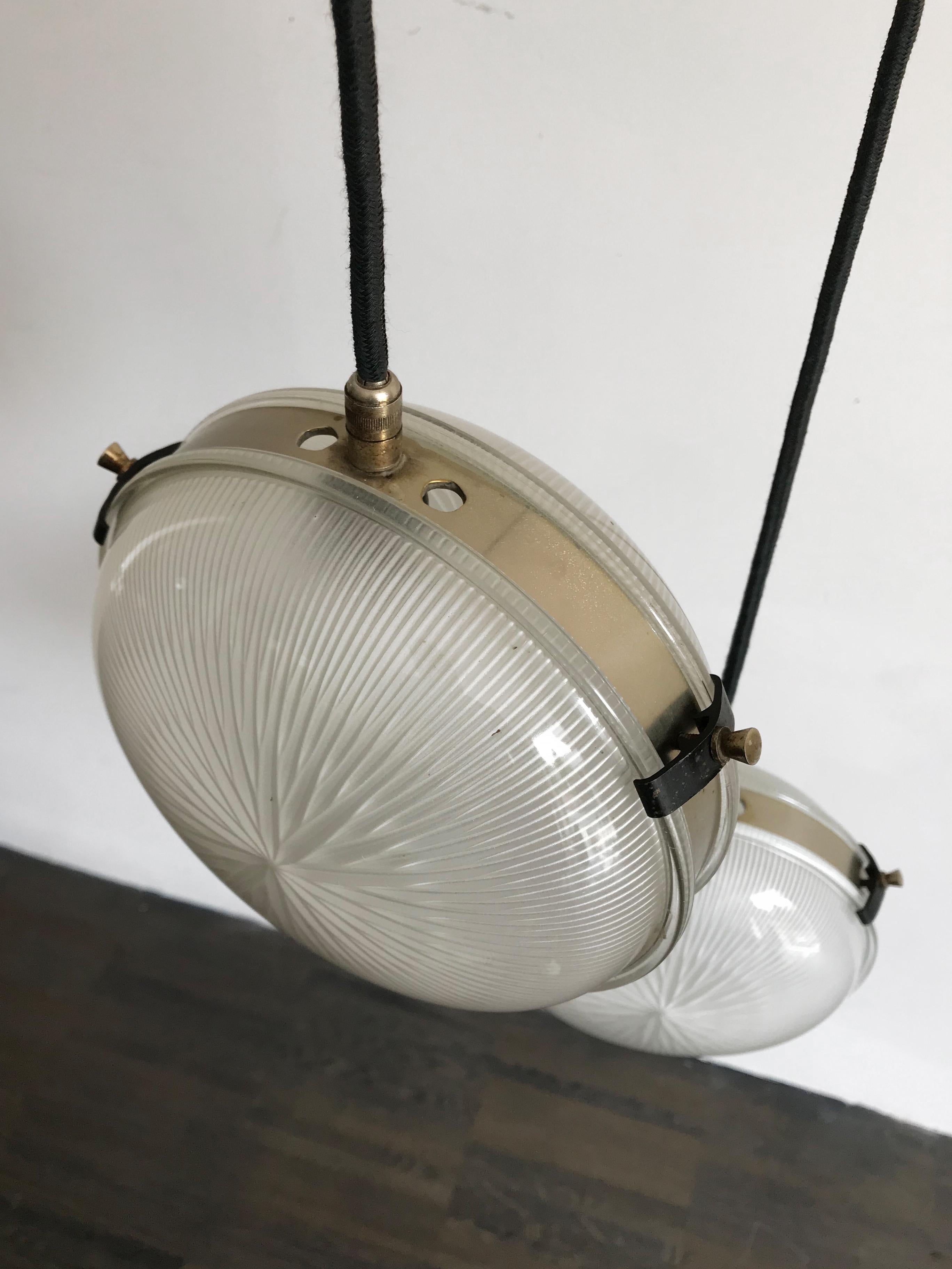 Sergio Mazza for Artemide Italian Mid-Century Modern Glass Pendant Lamp, 1960s For Sale 8