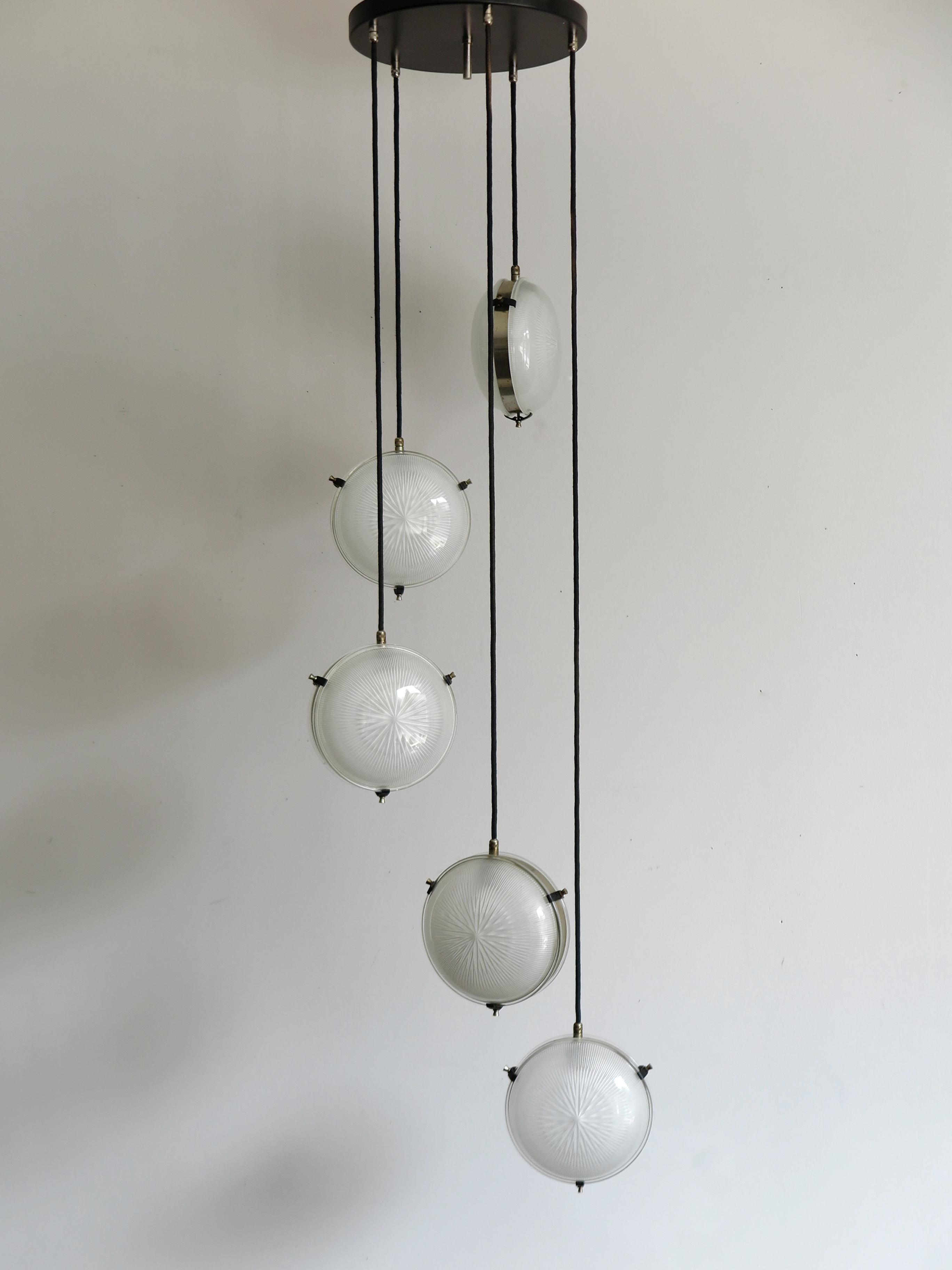 Sergio Mazza for Artemide Italian Mid-Century Modern Glass Pendant Lamp, 1960s For Sale 2