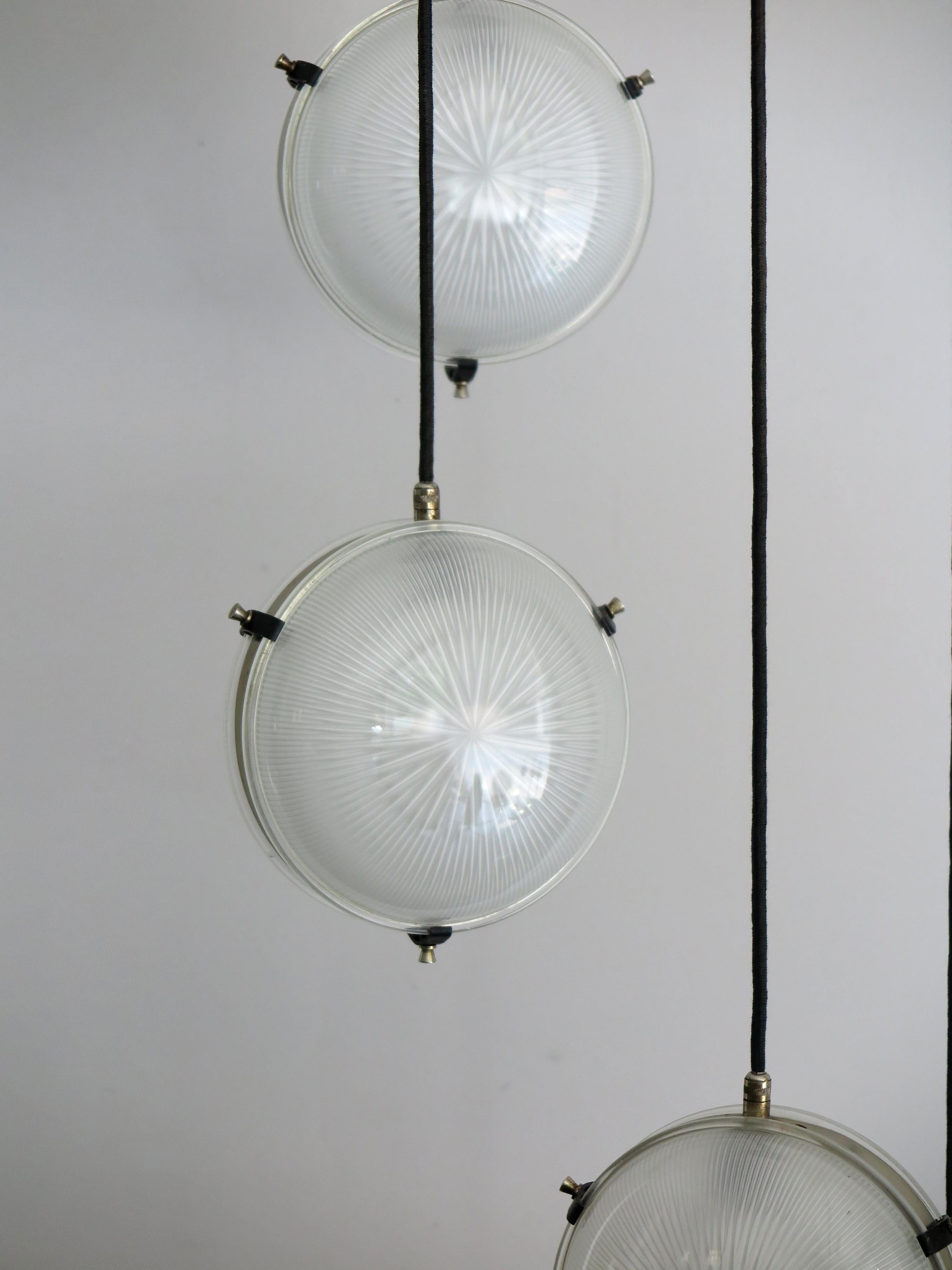 Sergio Mazza for Artemide Italian Mid-Century Modern Glass Pendant Lamp, 1960s For Sale 3