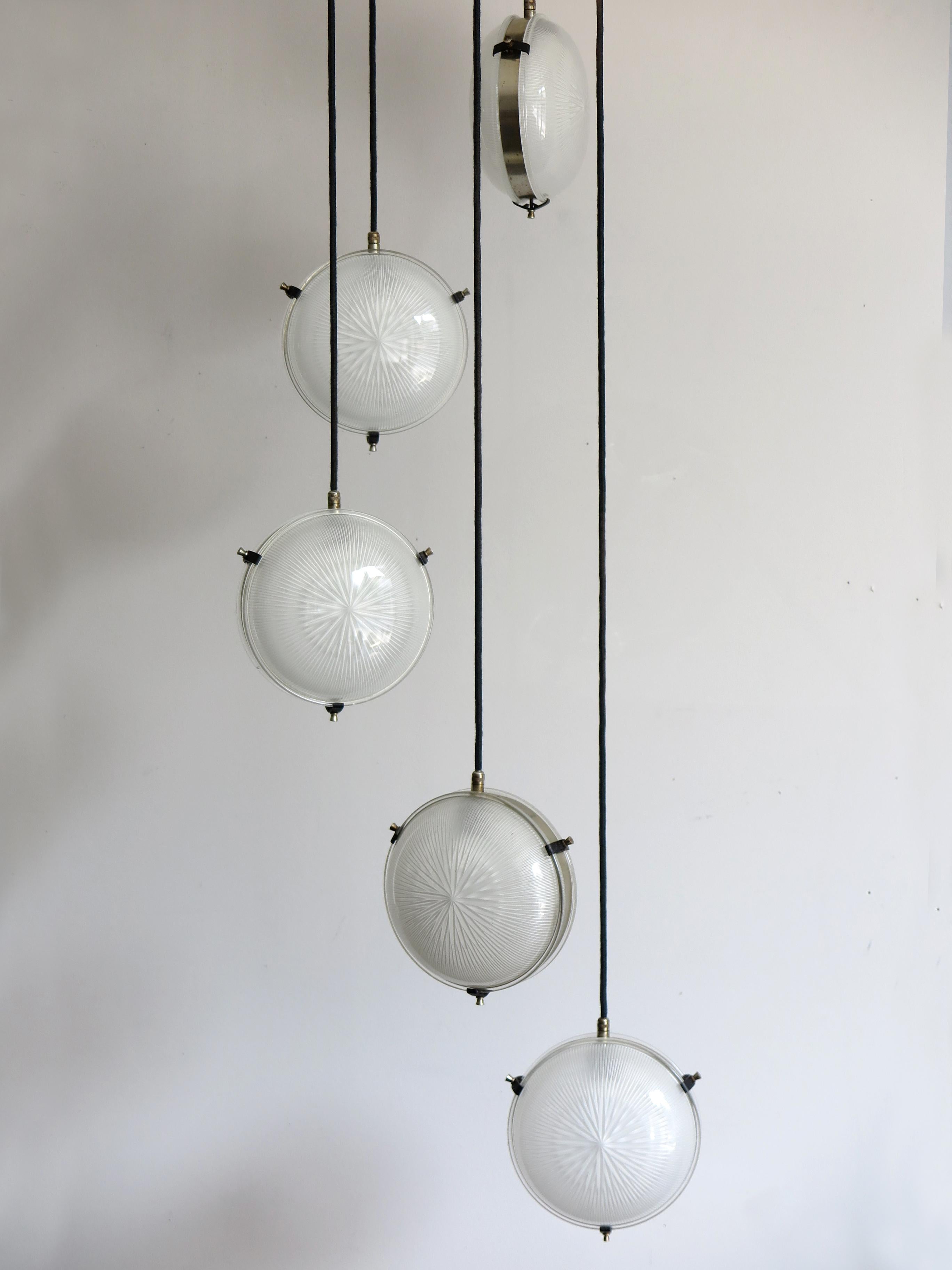Sergio Mazza for Artemide Italian Mid-Century Modern Glass Pendant Lamp, 1960s For Sale 4