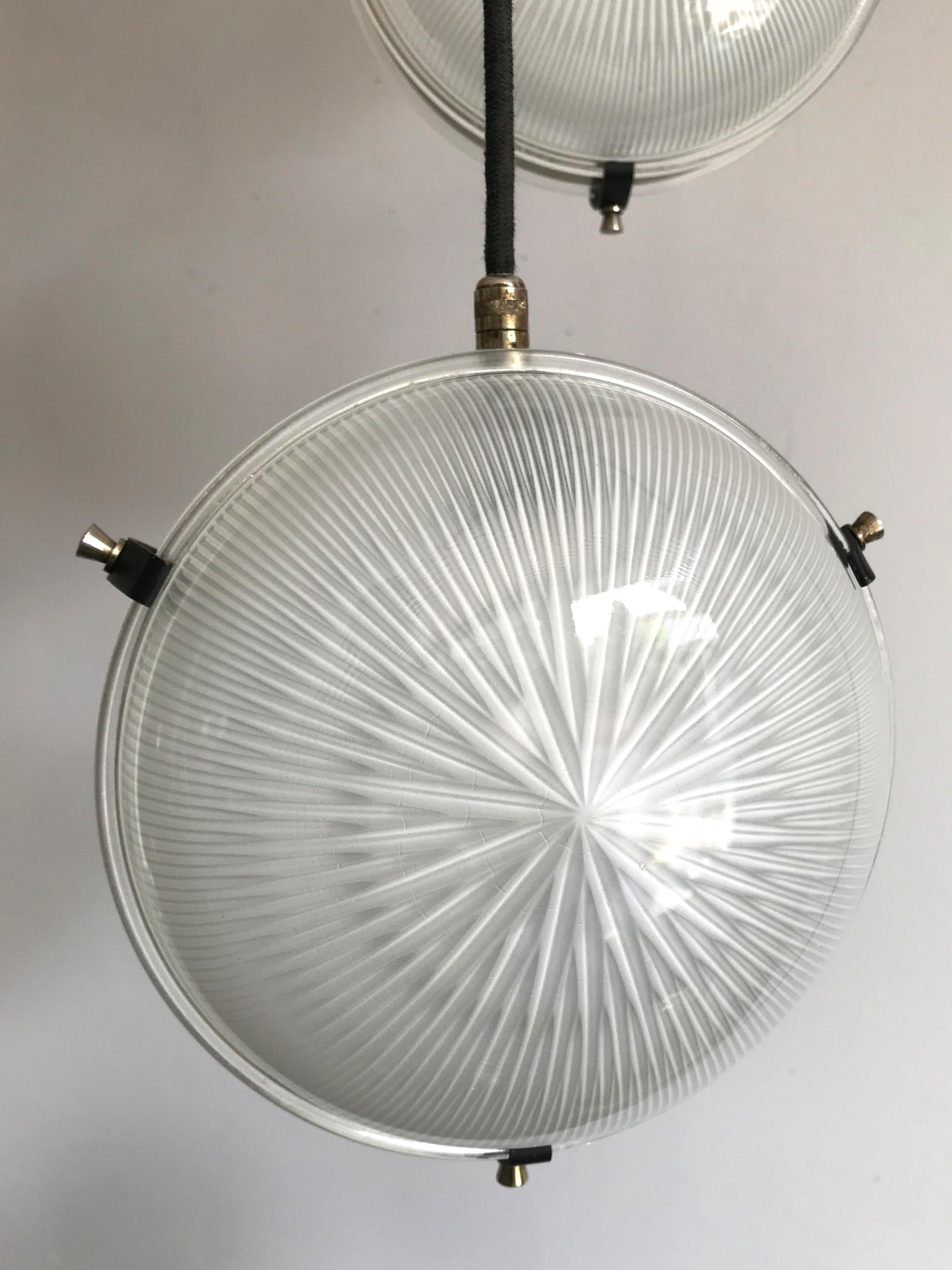 Sergio Mazza for Artemide Italian Mid-Century Modern Glass Pendant Lamp, 1960s 5
