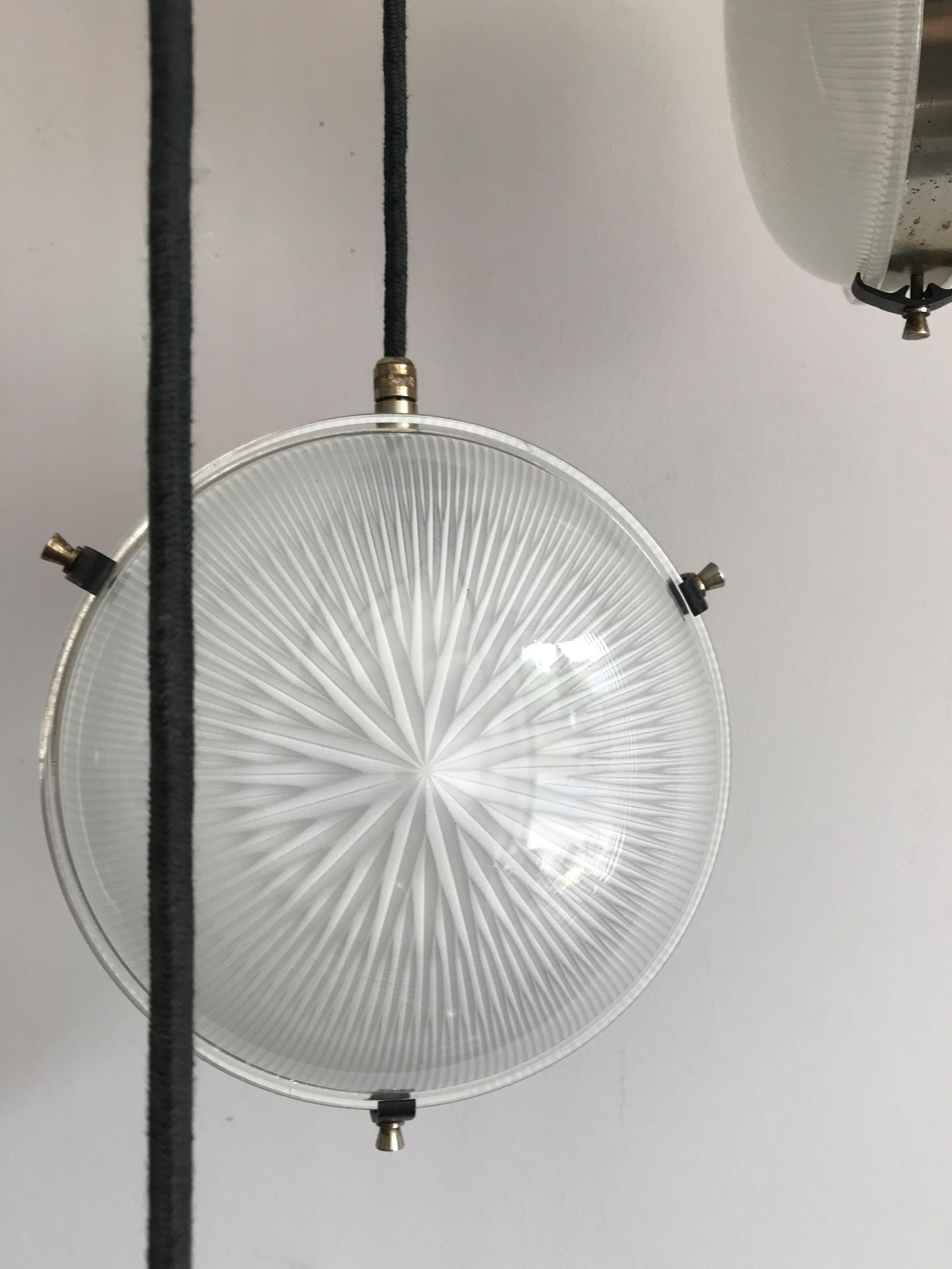 Sergio Mazza for Artemide Italian Mid-Century Modern Glass Pendant Lamp, 1960s 6