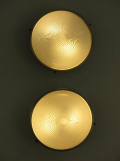 Sergio Mazza pour Artemide lampes murales en verre métallique du milieu du siècle dernier, modèle Sigma  1960s