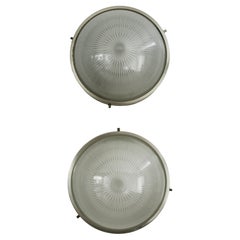 Sergio Mazza für Artemide Midcentury Metall Glas Wandleuchten Sigma Modell  1960s