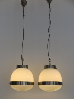Sergio Mazza for Artemide Midcentury Pendant Lamps "Delta" Model Italy 1960s