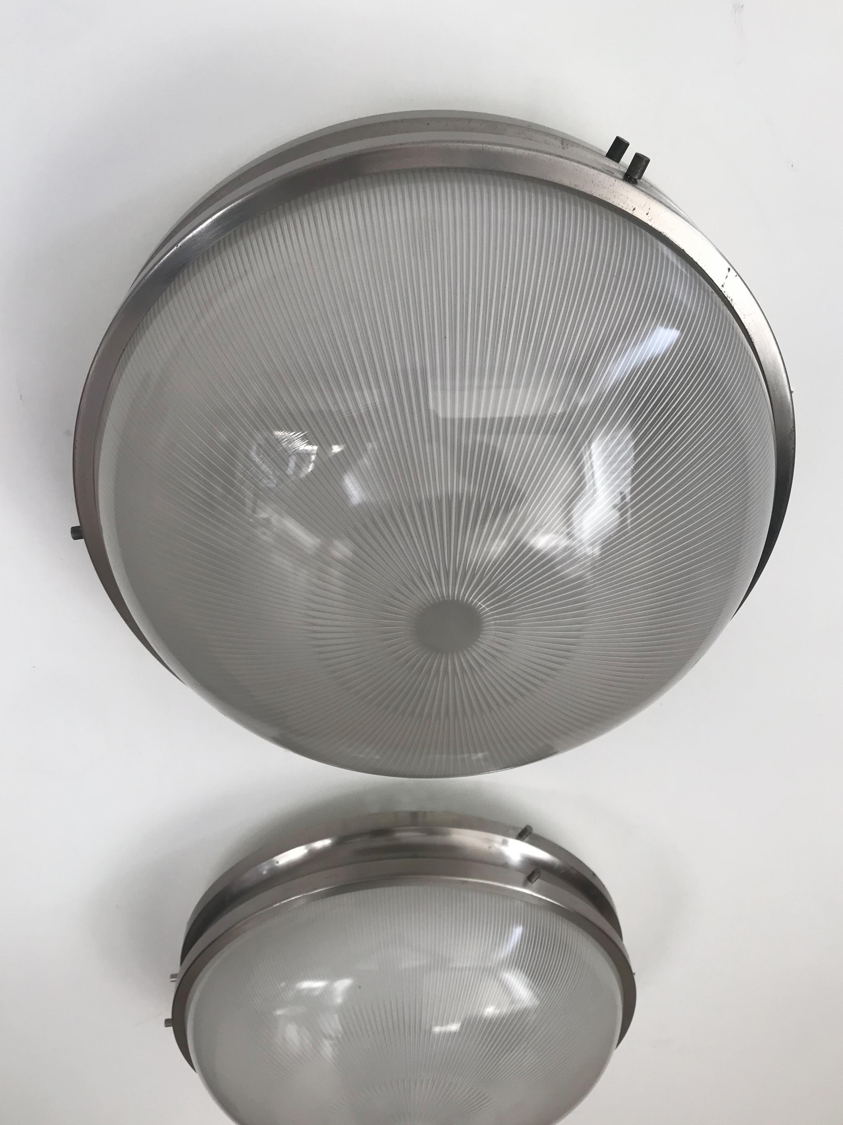 Sergio Mazza per Artemide Lampade da parete in metallo e vetro del Medioevo Sigma Model 1960s 3