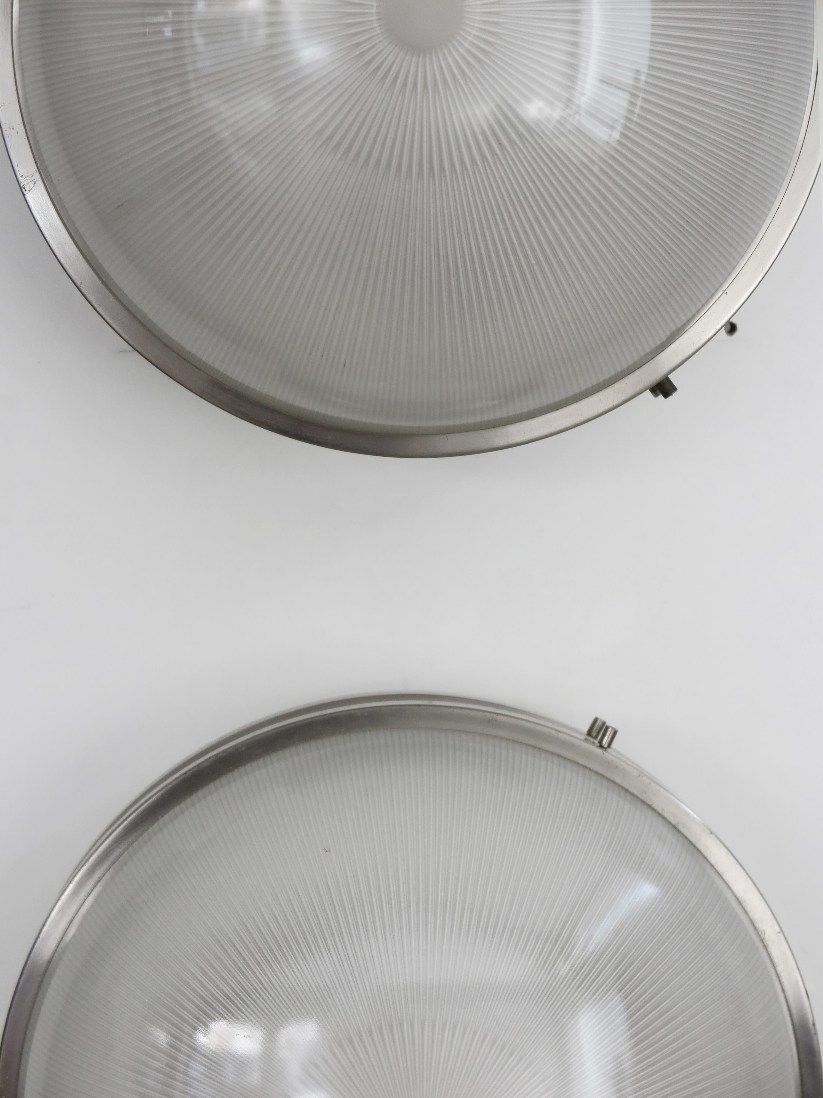 Sergio Mazza per Artemide Lampade da parete in metallo e vetro del Medioevo Sigma Model 1960s 2