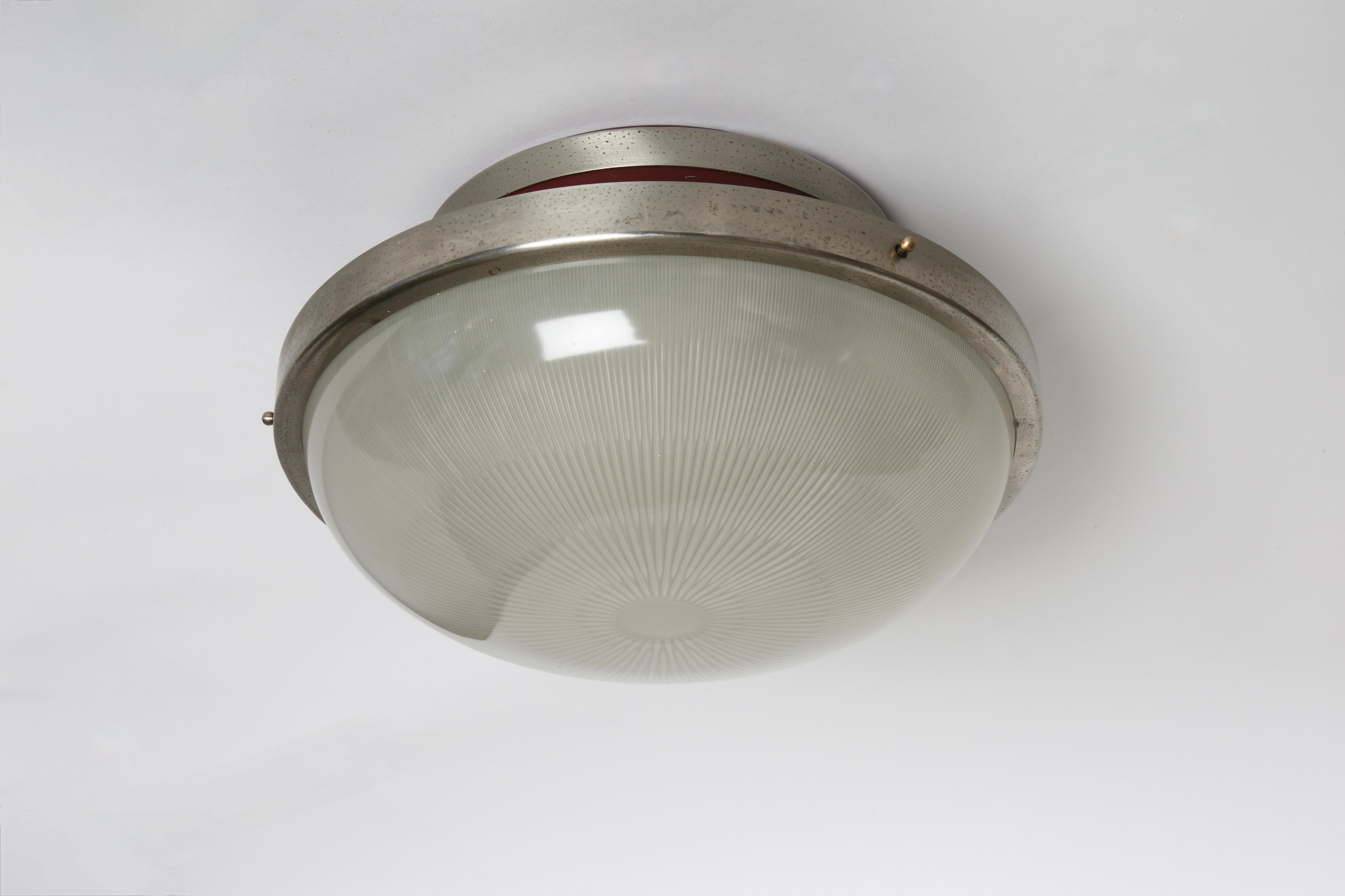 Sergio Mazza fro Artemide flush mount ceiling light, Italy circa 1960s In Good Condition In Brooklyn, NY