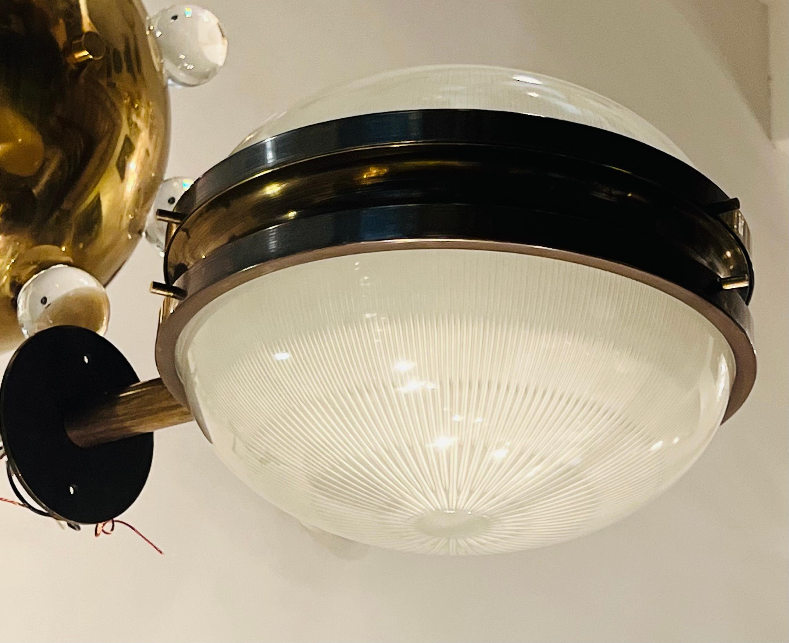 Sergio Mazza Gamma 1960 Artemide Italian Ceiling Wall Lamp In Excellent Condition For Sale In New York, NY