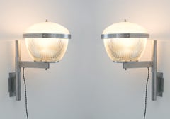 Sergio Mazza Gamma Sconces Wall Lights Artemide 6 Pieces, Midcentury