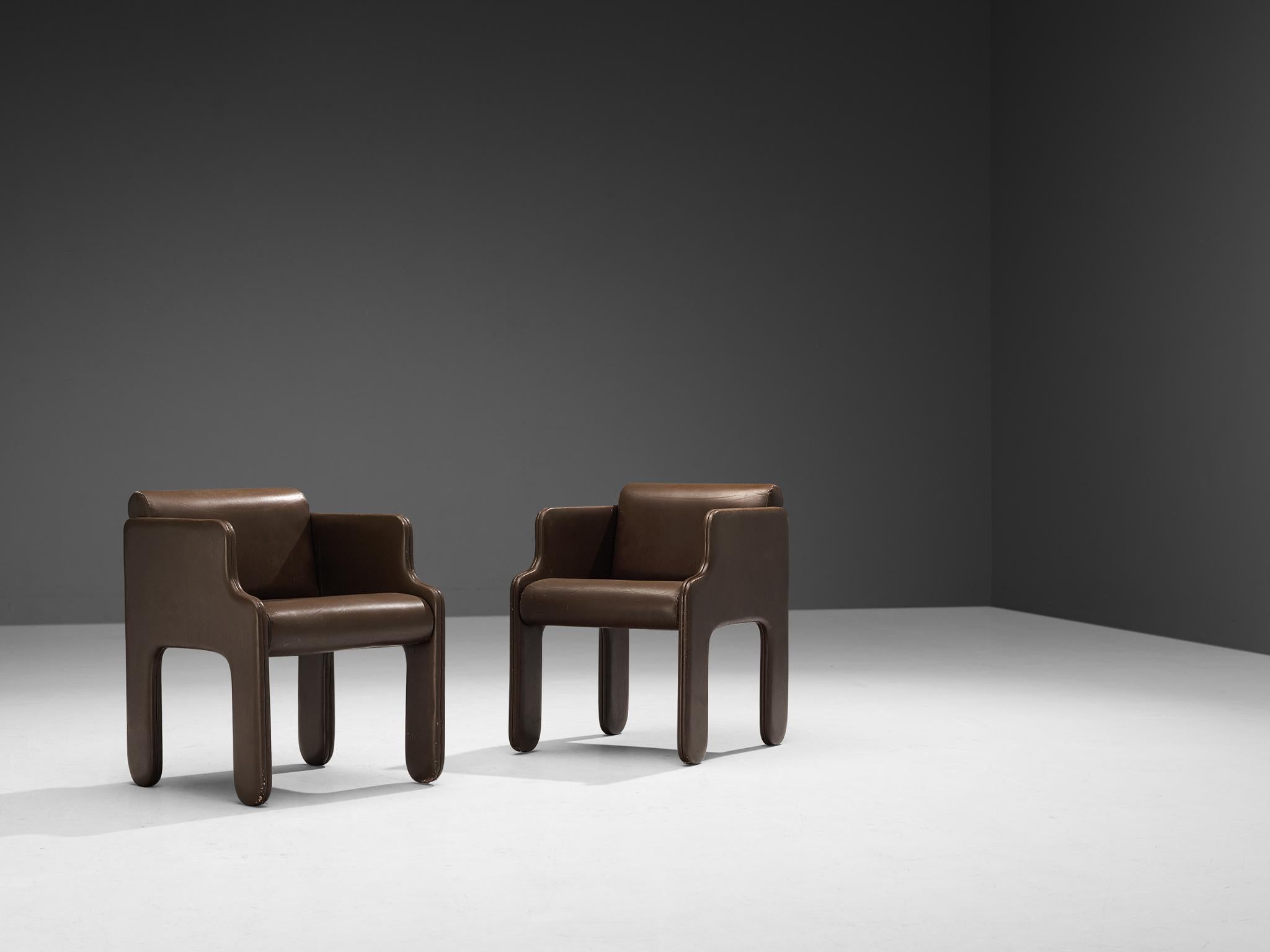 italien Sergio Mazza & Giuliana Gramigna ensemble de six chaises de salle à manger Viscontea en vente