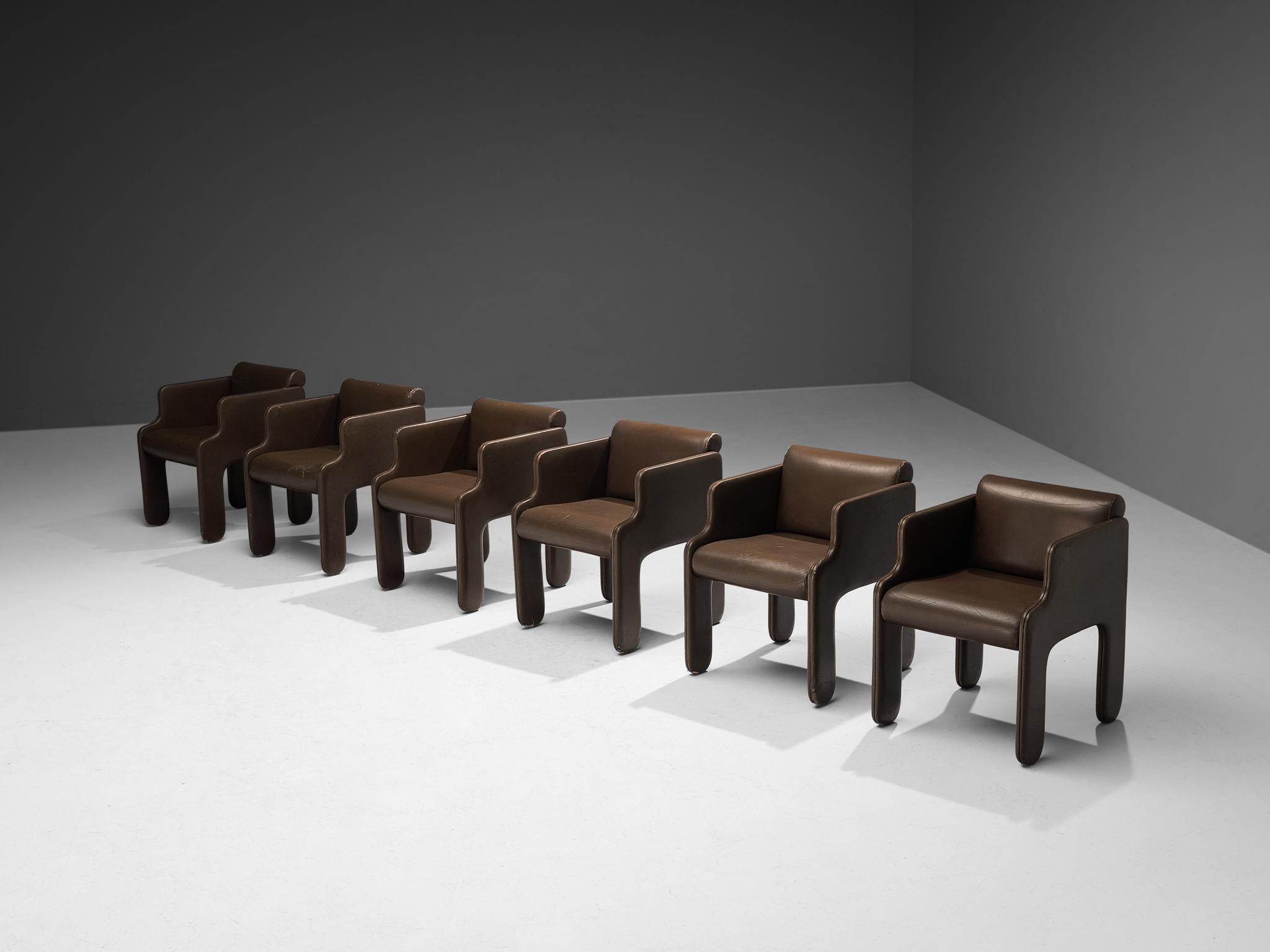 Sergio Mazza & Giuliana Gramigna Set of Six 'Viscontea' Dining Chairs In Good Condition For Sale In Waalwijk, NL