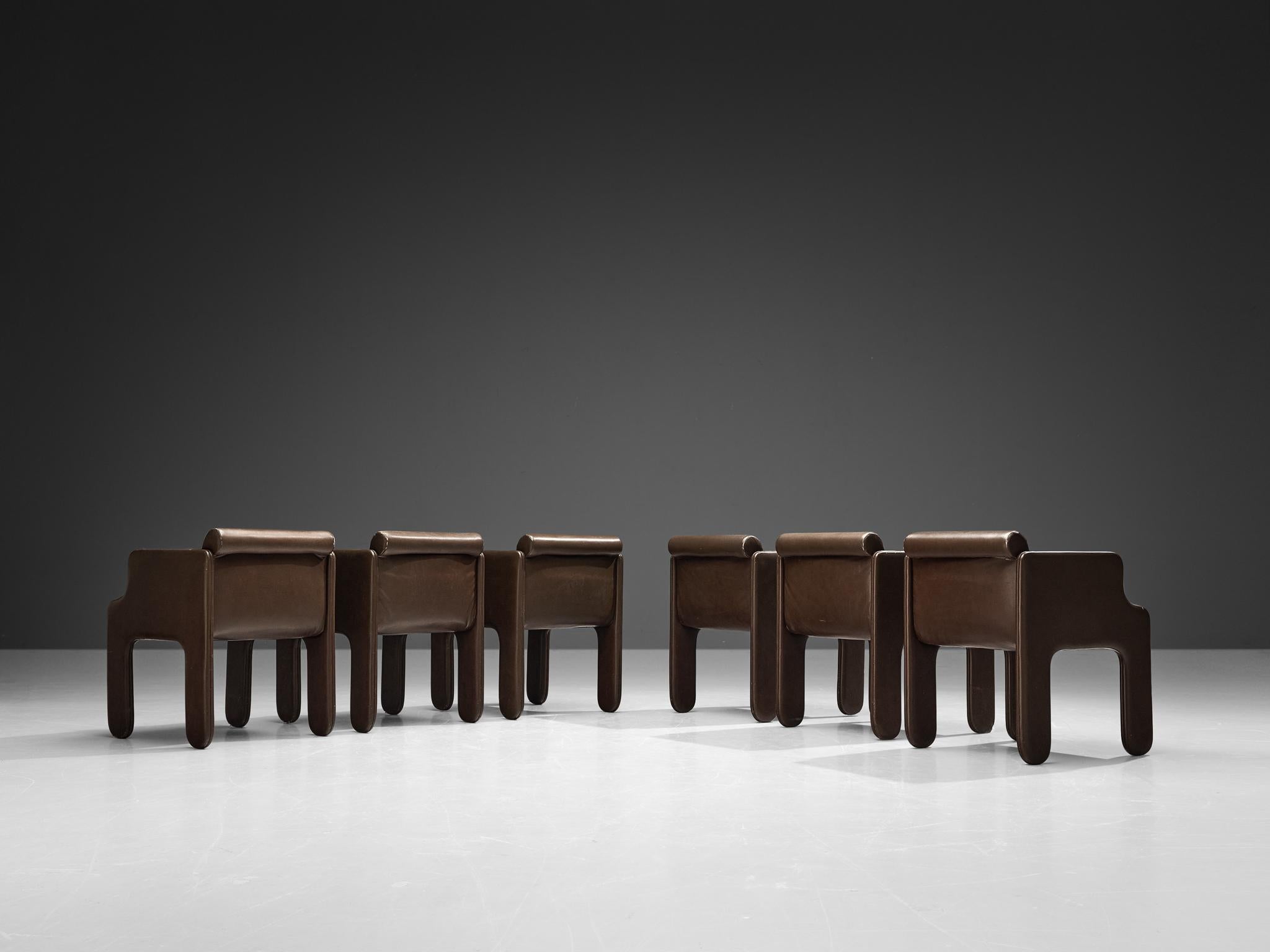 Sergio Mazza & Giuliana Gramigna Set of Six 'Viscontea' Dining Chairs For Sale 1