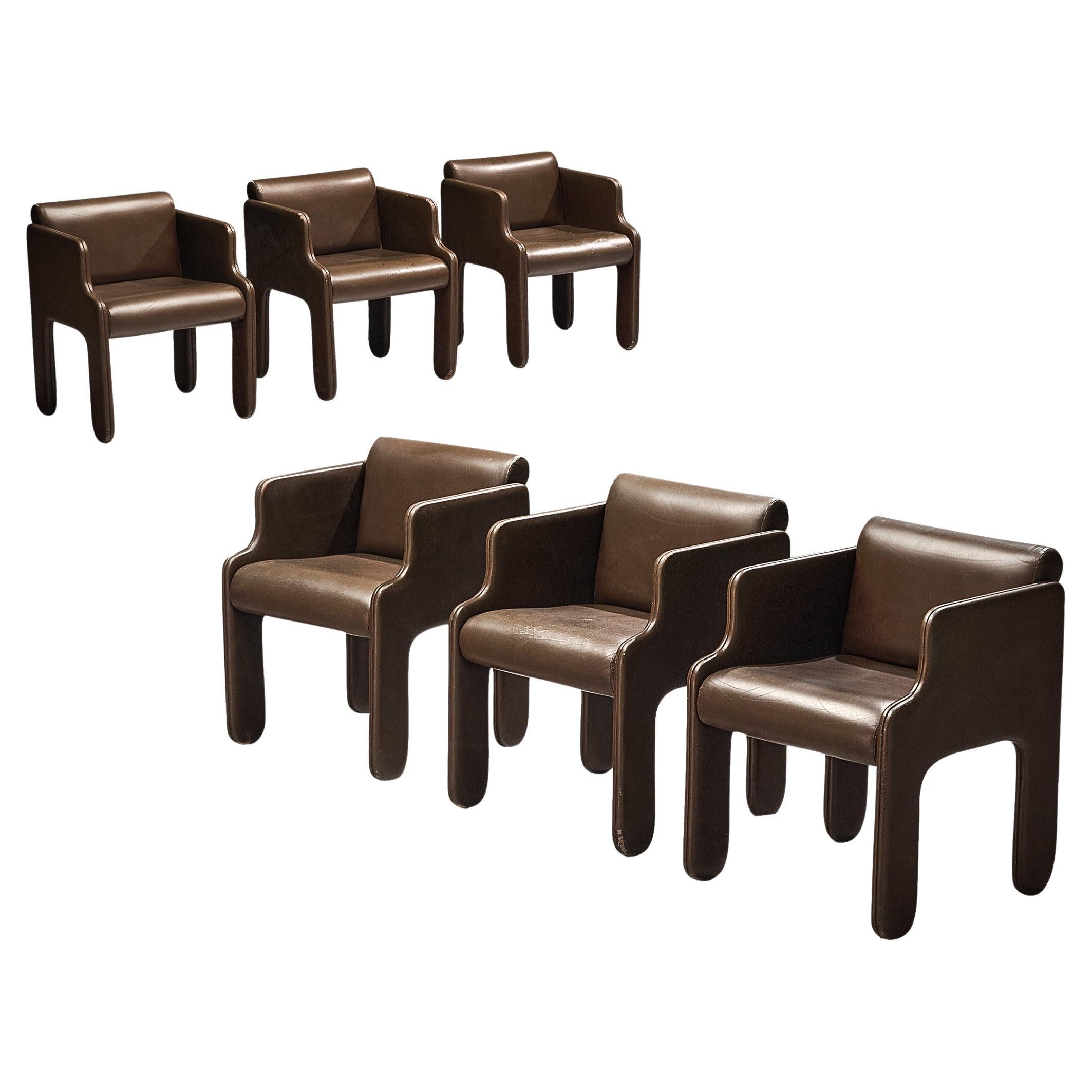 Sergio Mazza & Giuliana Gramigna Set of Six 'Viscontea' Dining Chairs