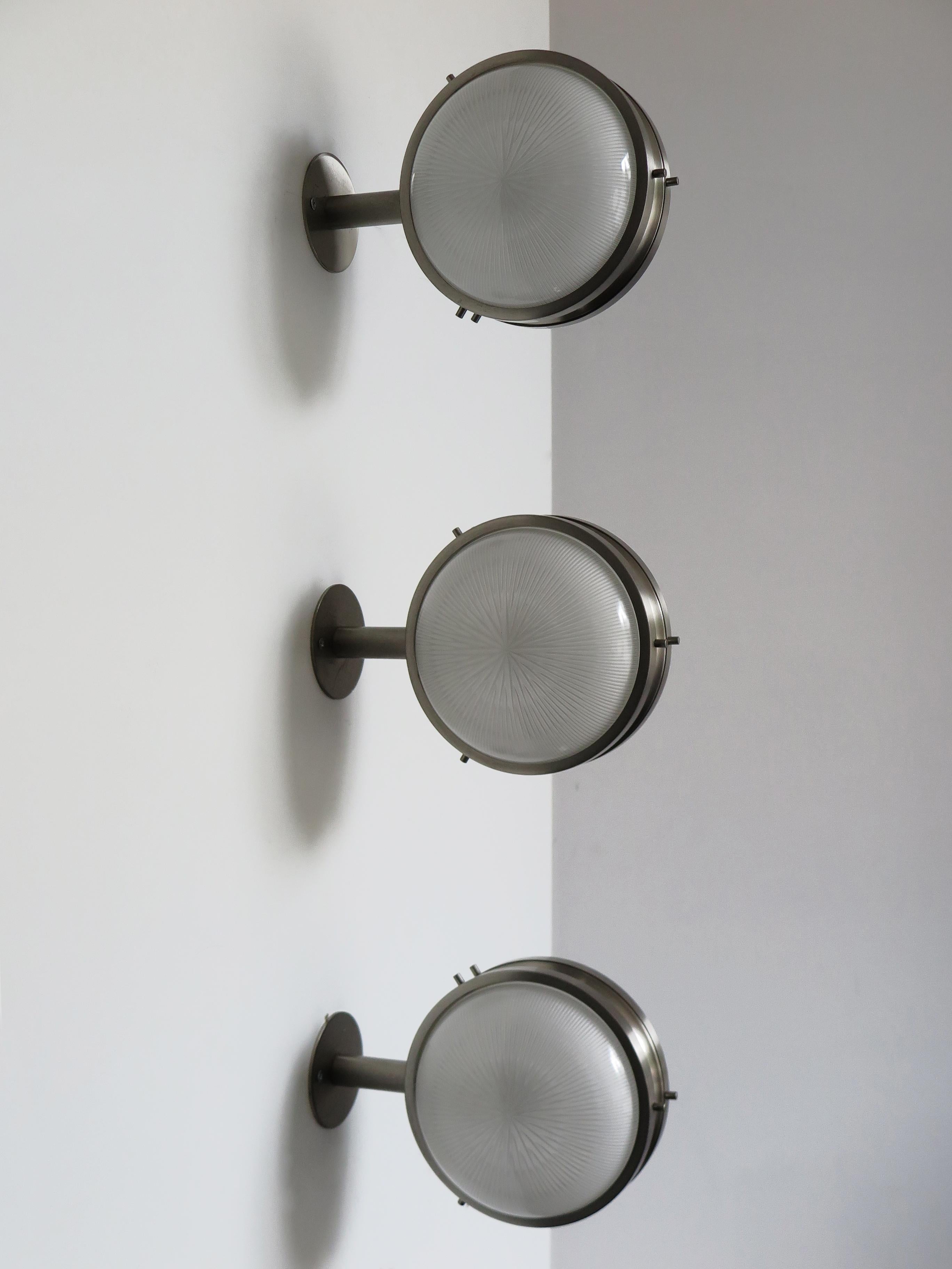 Sergio Mazza Italian Glass Sconces Wall Lamps for Artemide 