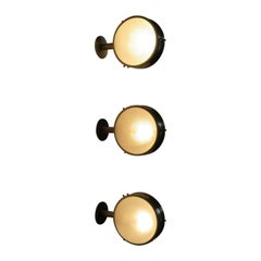 Sergio Mazza Italian Glass Sconces Wall Lamps for Artemide "Gamma" Serie, 1960s