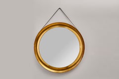 Miroir rond italien Narciso en laiton de Sergio Mazza pour Artemide, années 1960