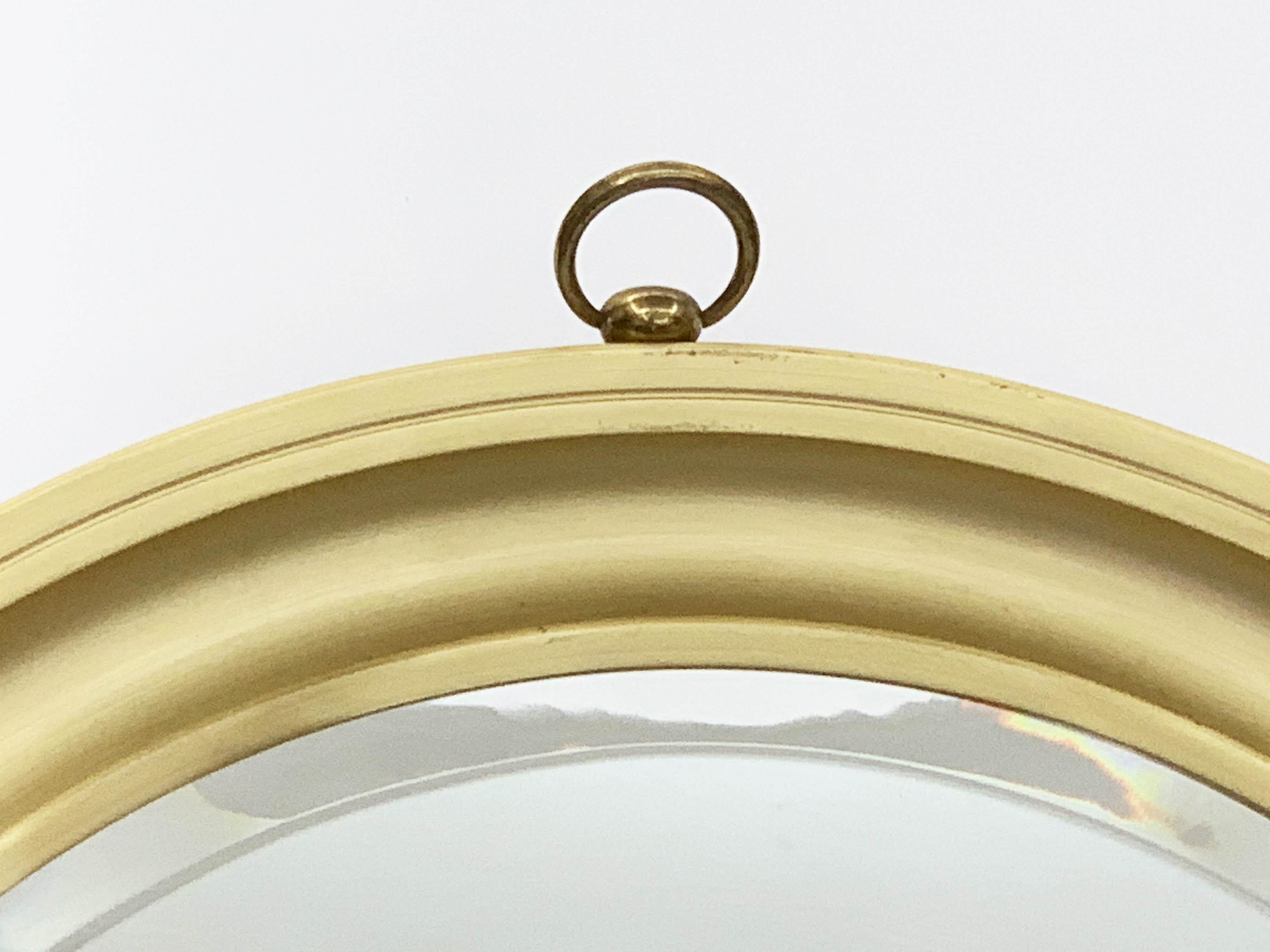 Sergio Mazza Midcentury Golden Aluminum Italian Round Mirror for Artemide, 1960s For Sale 12