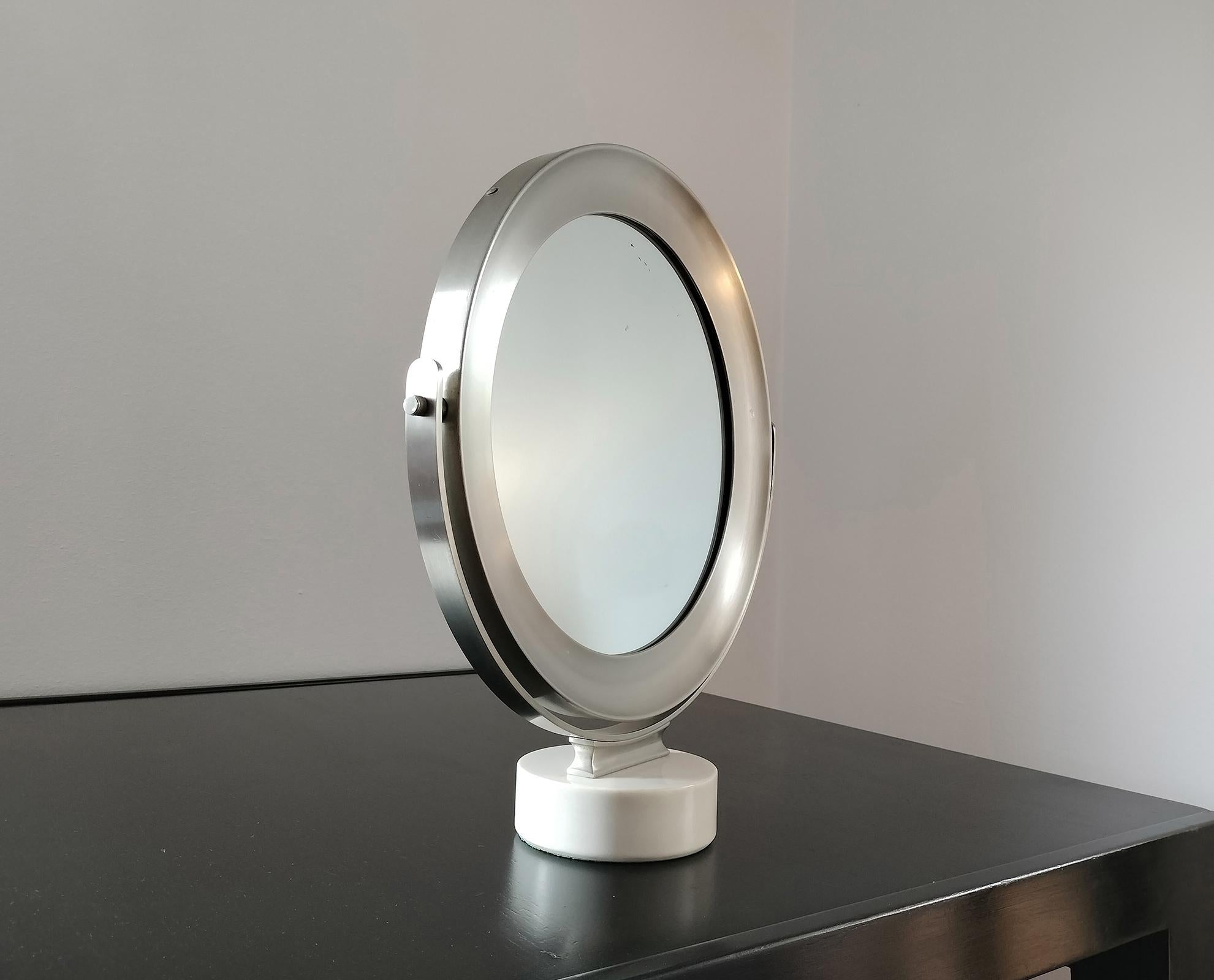 Italian Sergio Mazza Narciso Table Mirror by Artemide 1970s For Sale