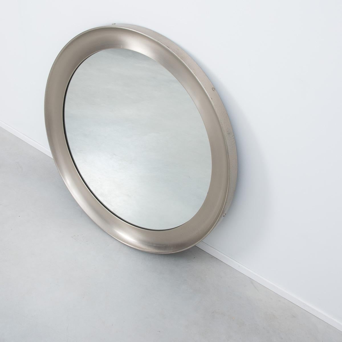 Sergio Mazza Narcisso Round Nickel Mirror Artemide, Italy, 1960 In Good Condition In London, GB