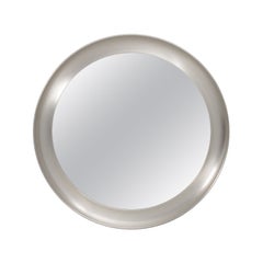 Sergio Mazza Narcisso Round Nickel Mirror Artemide, Italy, 1960