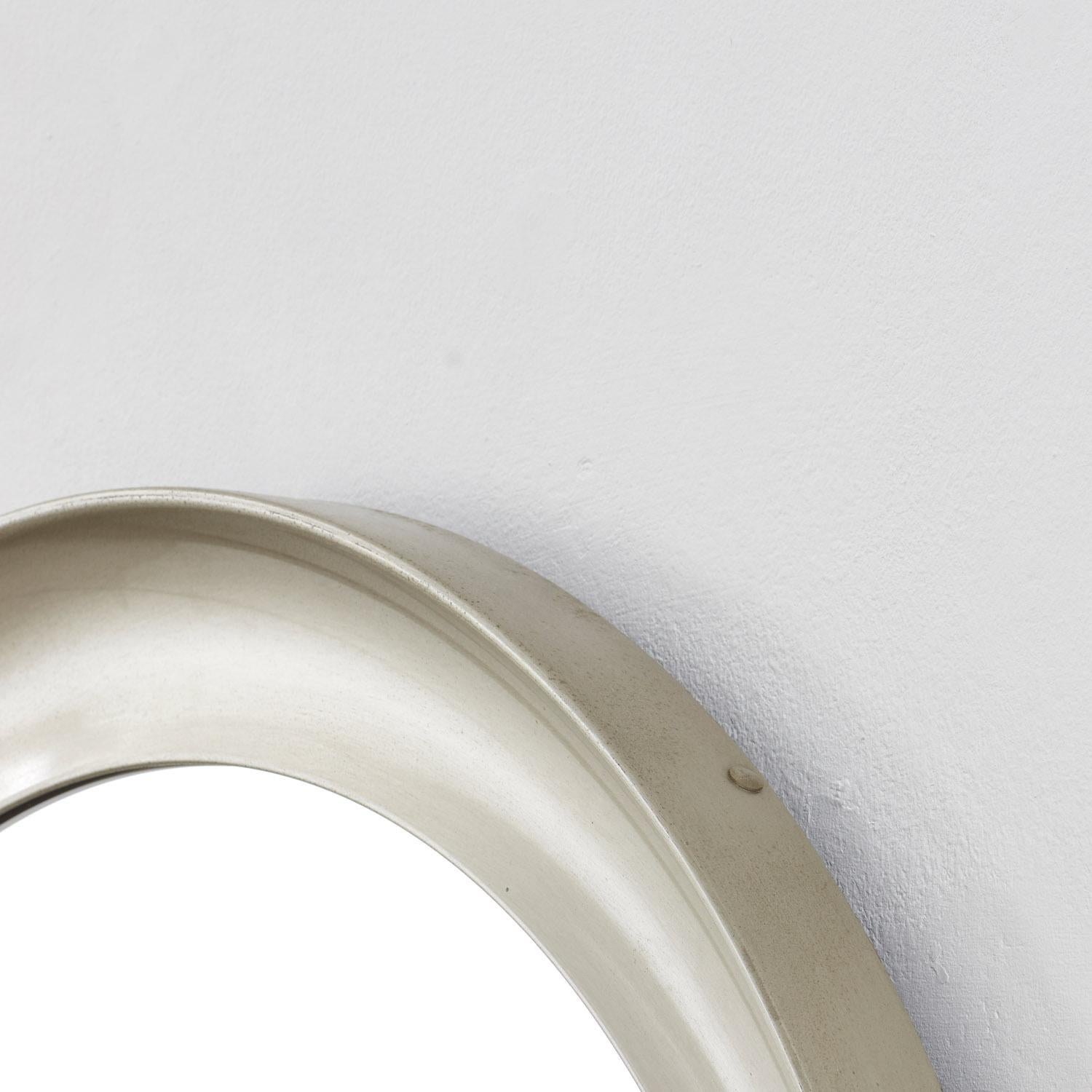 XX secolo Sergio Mazza Specchio rotondo in nichel Artemide, Italia, 1960 - Due disponibili