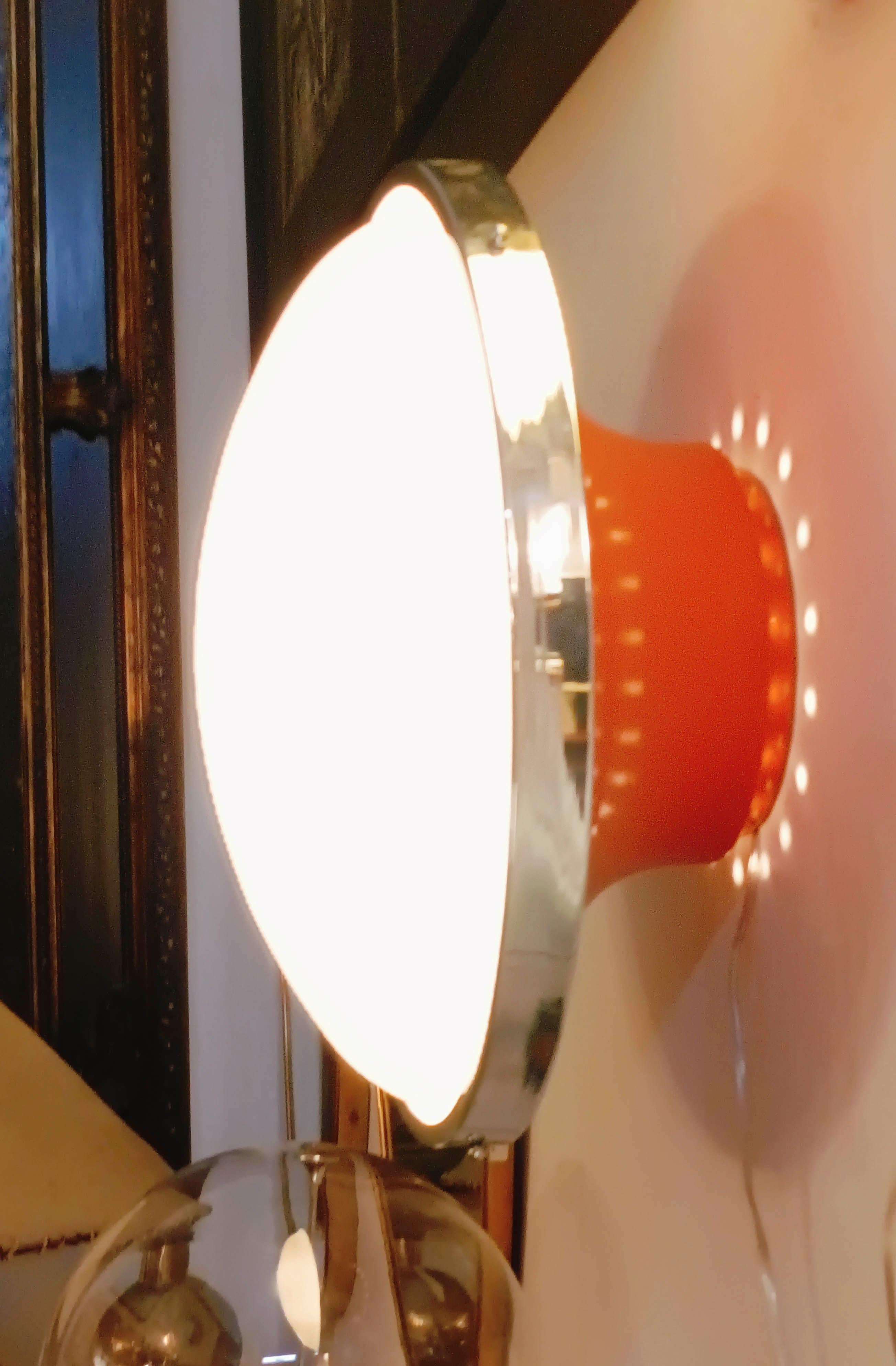 Sergio Mazza para Artemide Lámpara de techo o pared 'Tao', Italia Años 60 Metal en venta