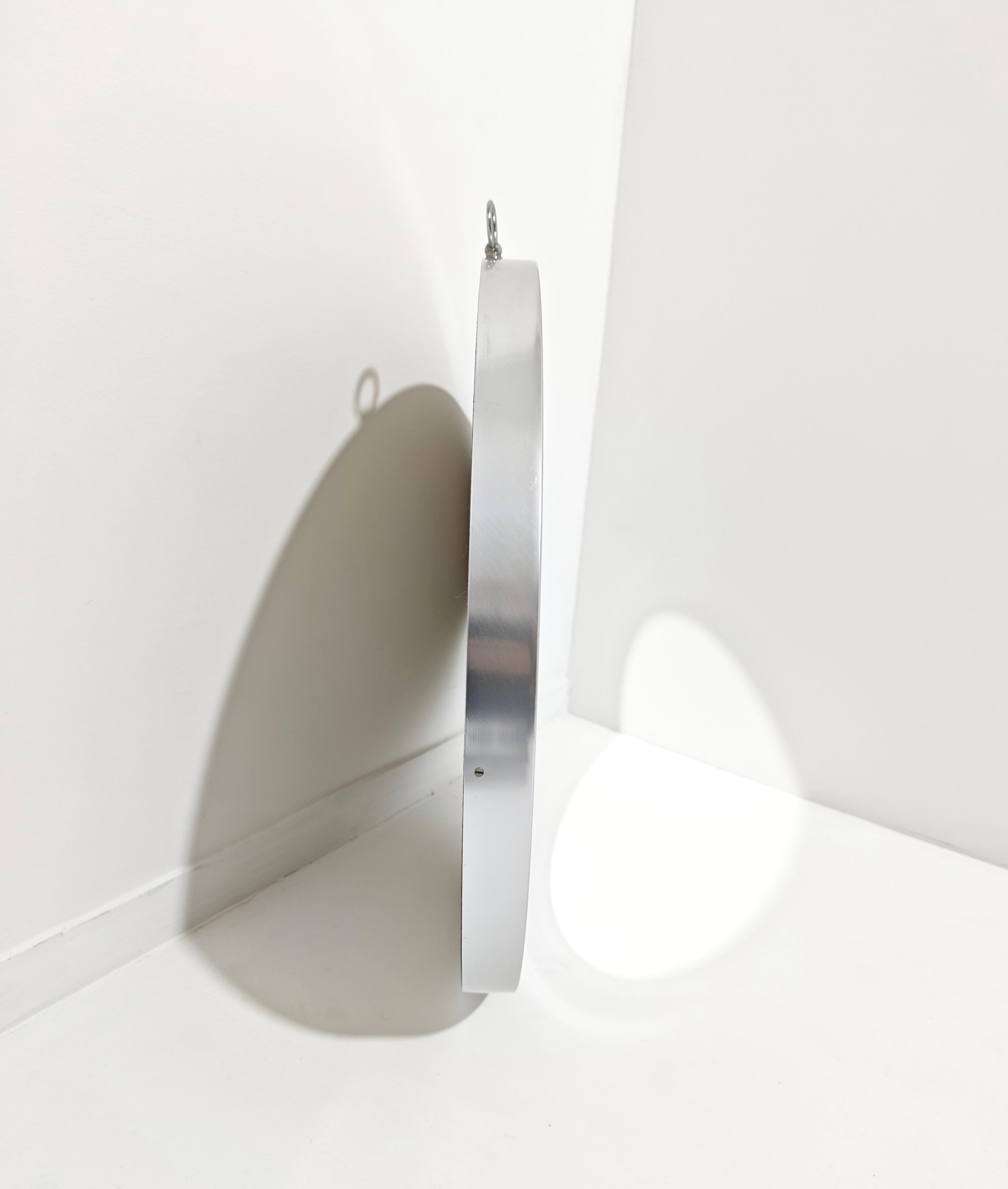 Sergio Mazza, miroir mural rond en aluminium du milieu du siècle pour Artemide, Italie, années 1960/70 en vente 1
