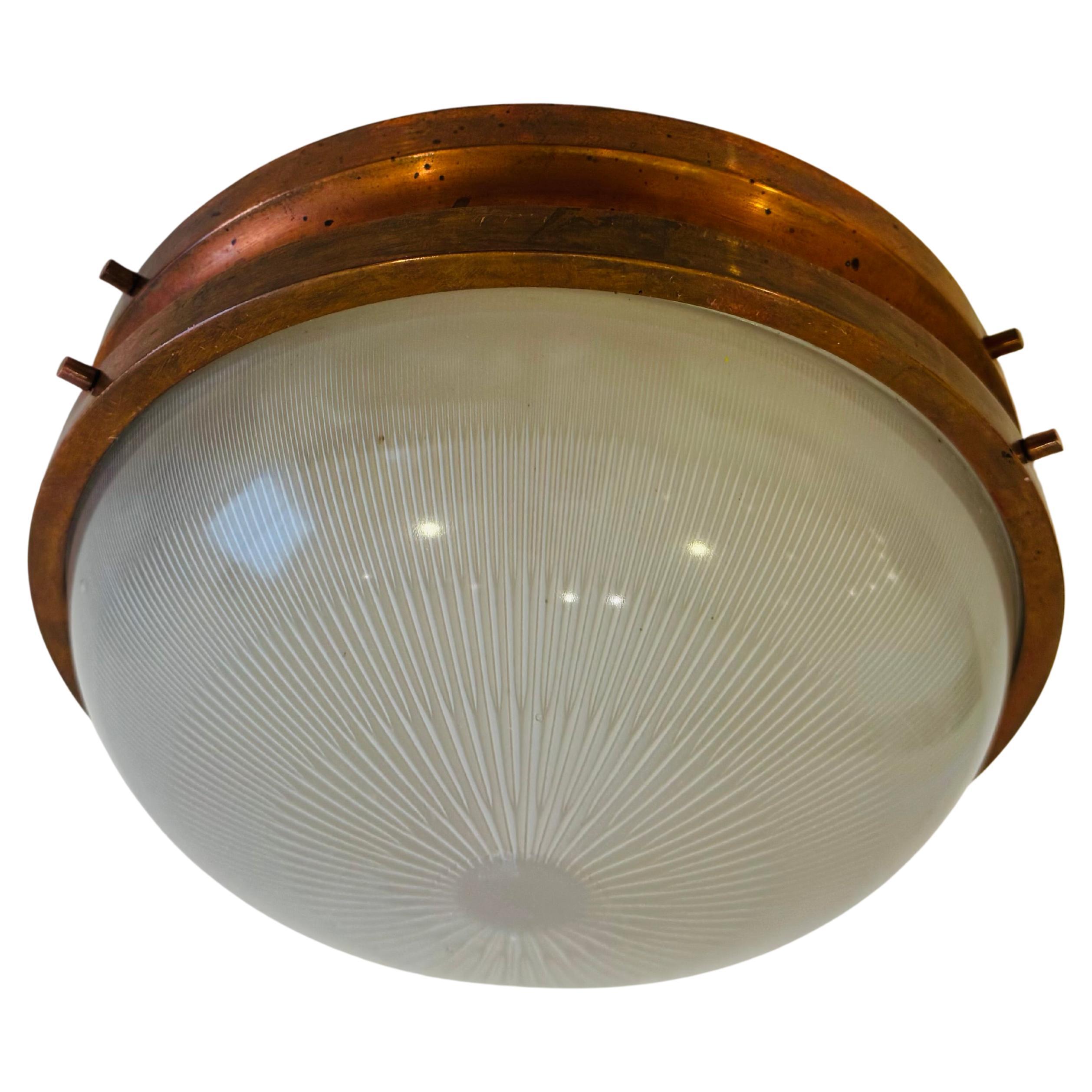 Sergio Mazza Sigma 196o Italian Mid Century Flush Ceiling Lamp en venta