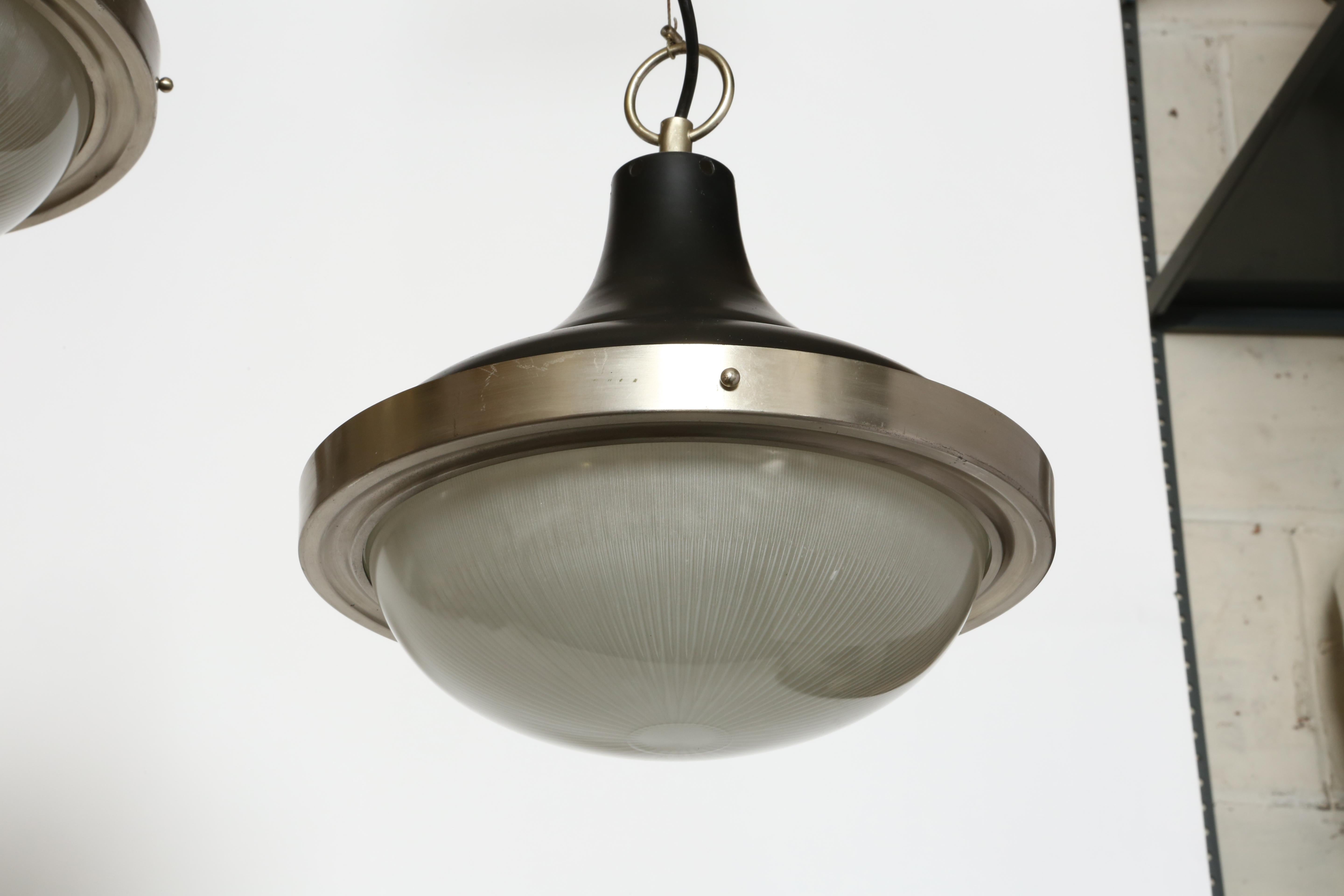 Sergio Mazza style ceiling pendants, a pair Italy circa 1960s For Sale 1