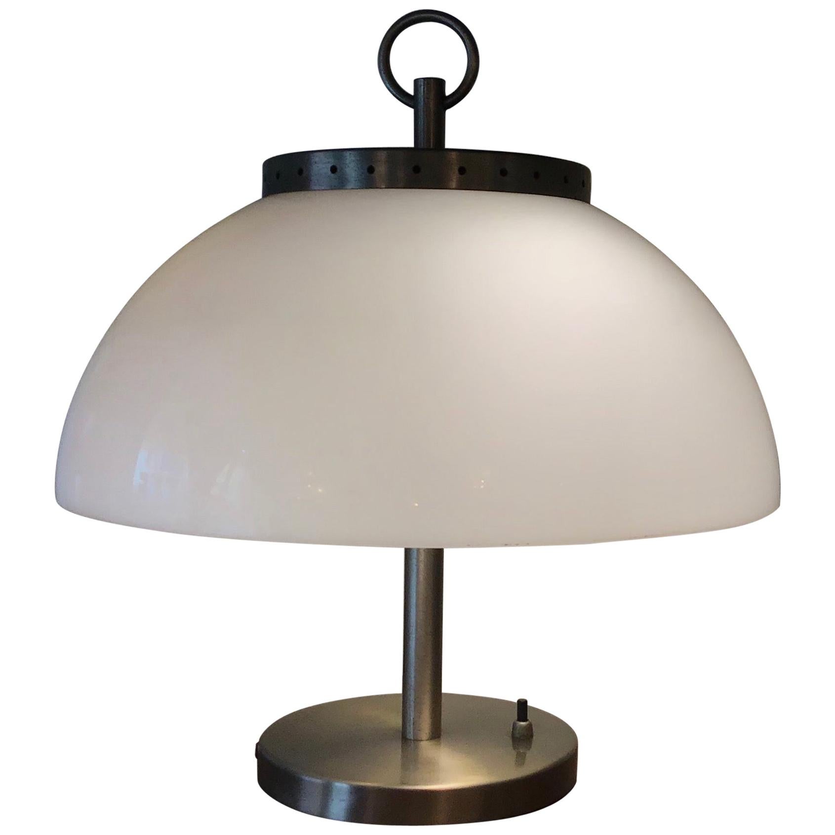 Sergio Mazza Table Lamp Metal Crome Plexiglass, 1968, Italy For Sale