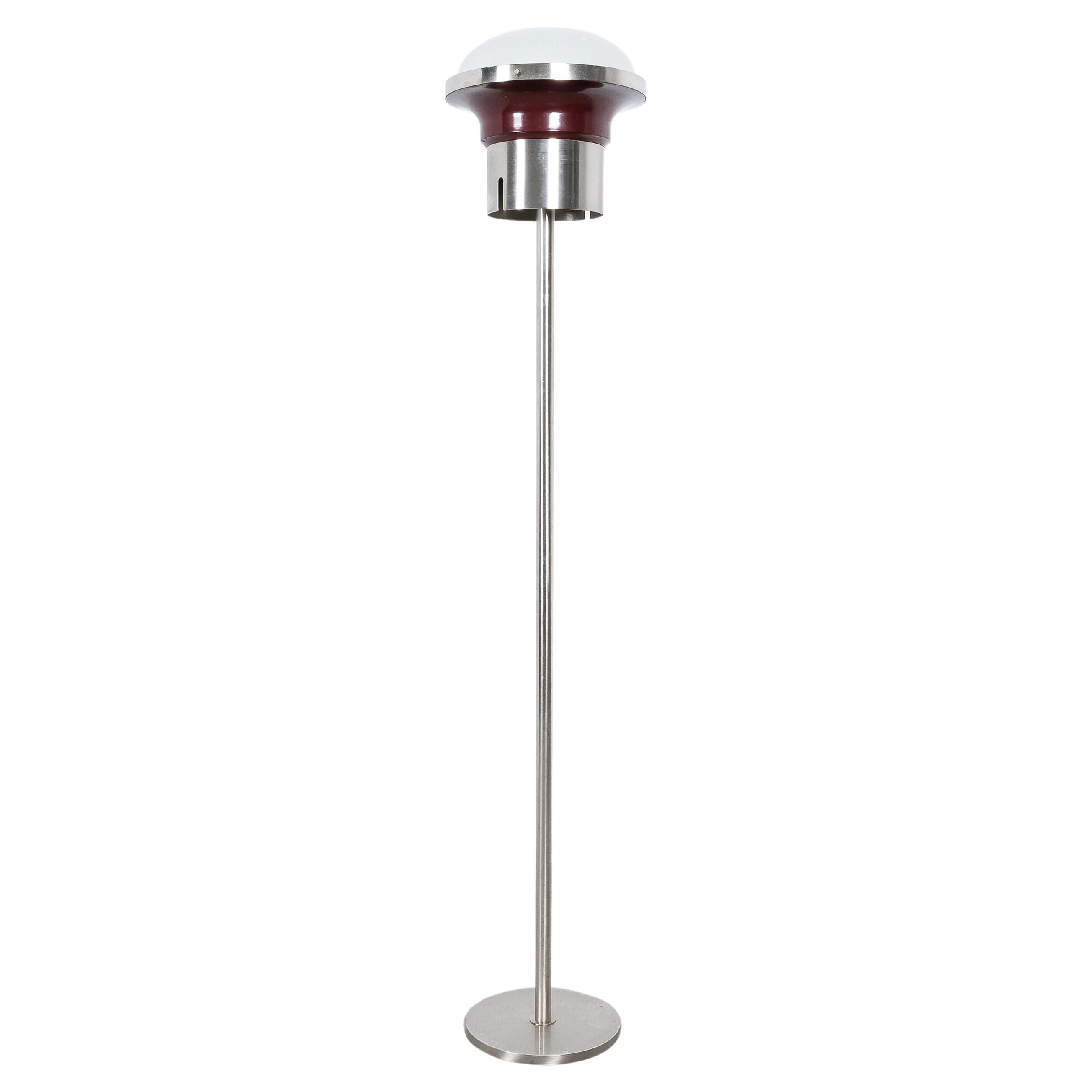 Lampadaire Sergio Mazza tau Glass Nickel, Italie Mid Century